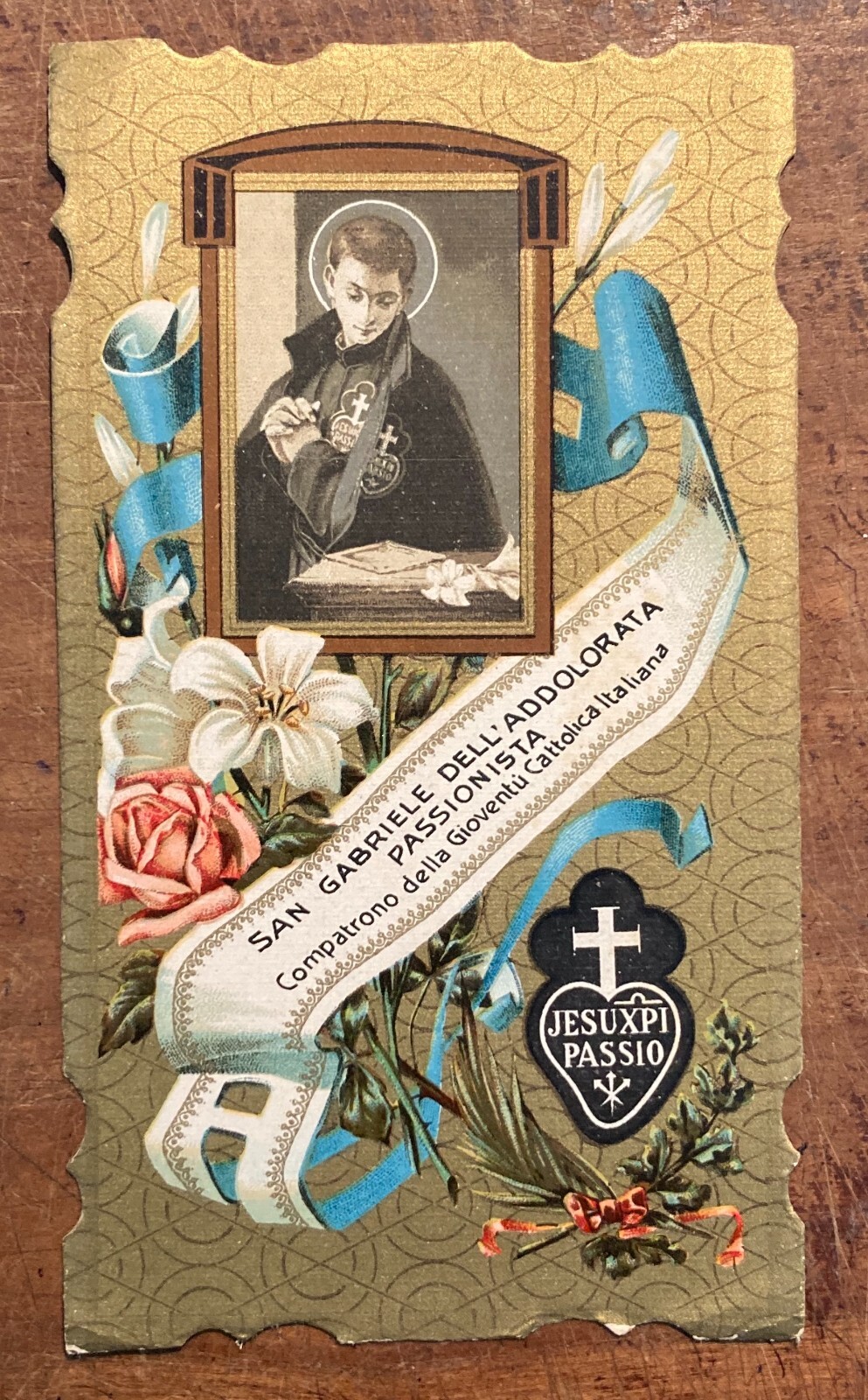 Santino Di S. Gabriele Dell'Addolorata, Passionisti, Gioventù Cattolica, Abruzzo