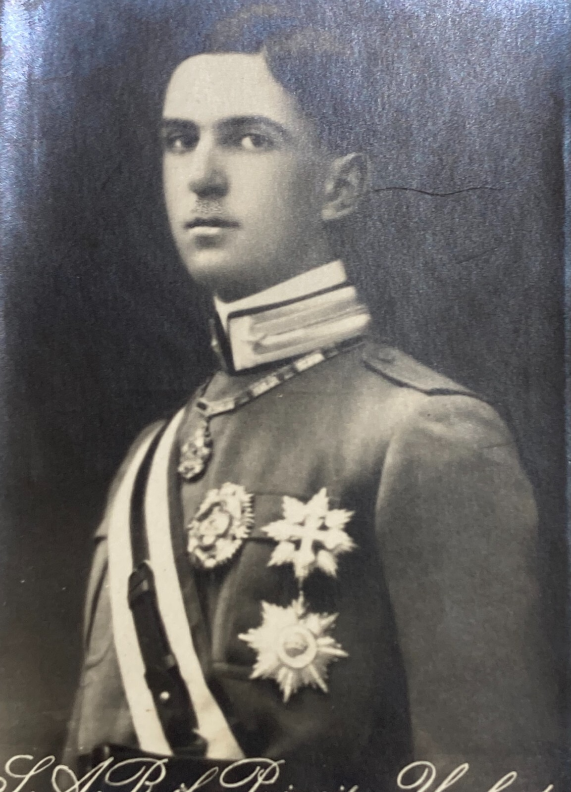 Principe Umberto Di Savoia, Ritratto Araldico In Fotografia d'Epoca Cerri, Pisa