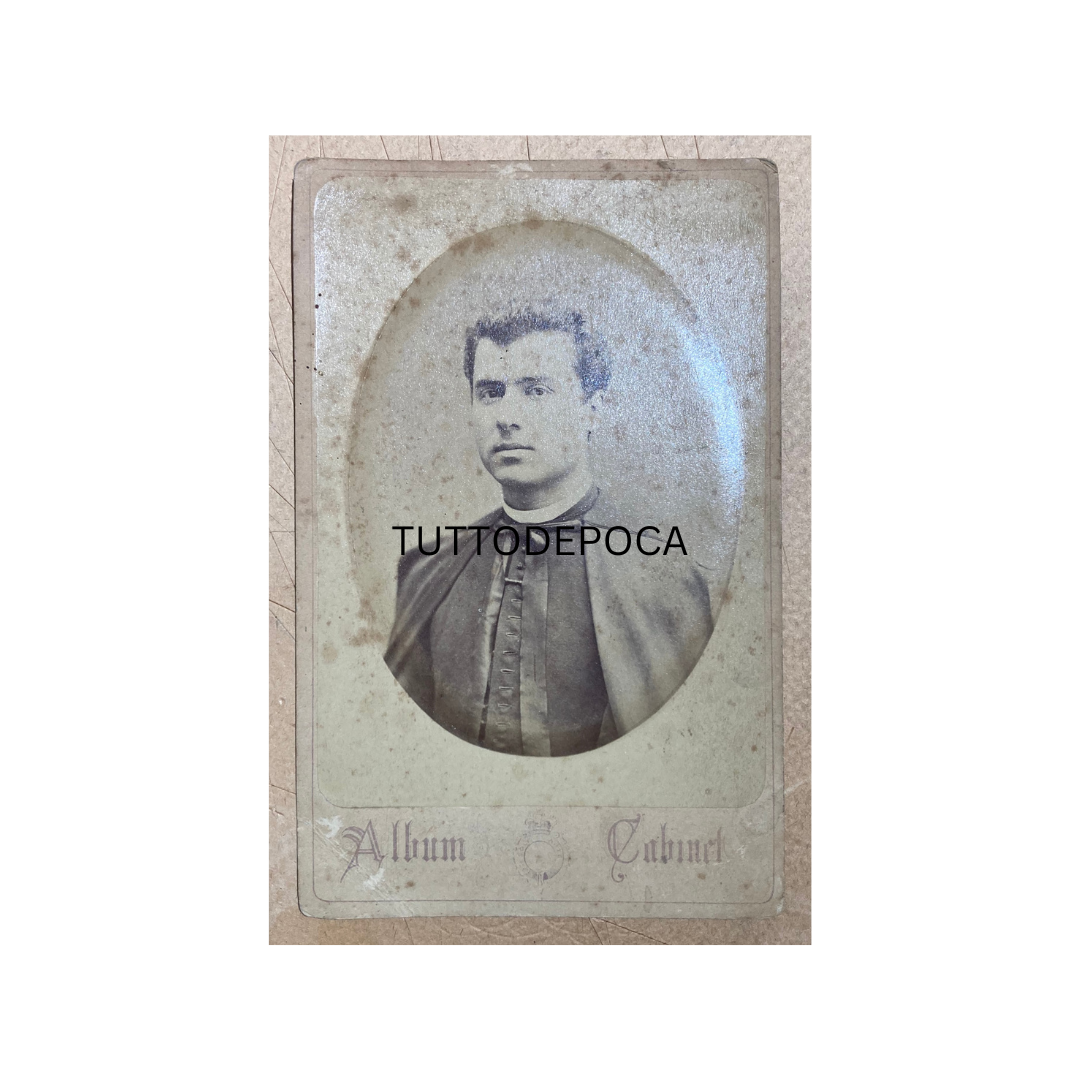 Antica Rara Fotografia Ritratto d'Epoca Fotografo Raffaele Benedetti Napoli '800