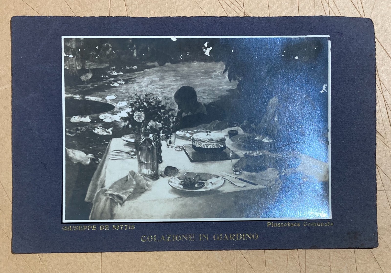 Giuseppe De Nittis: Colazione In Giardino   Fotografia d'Epoca