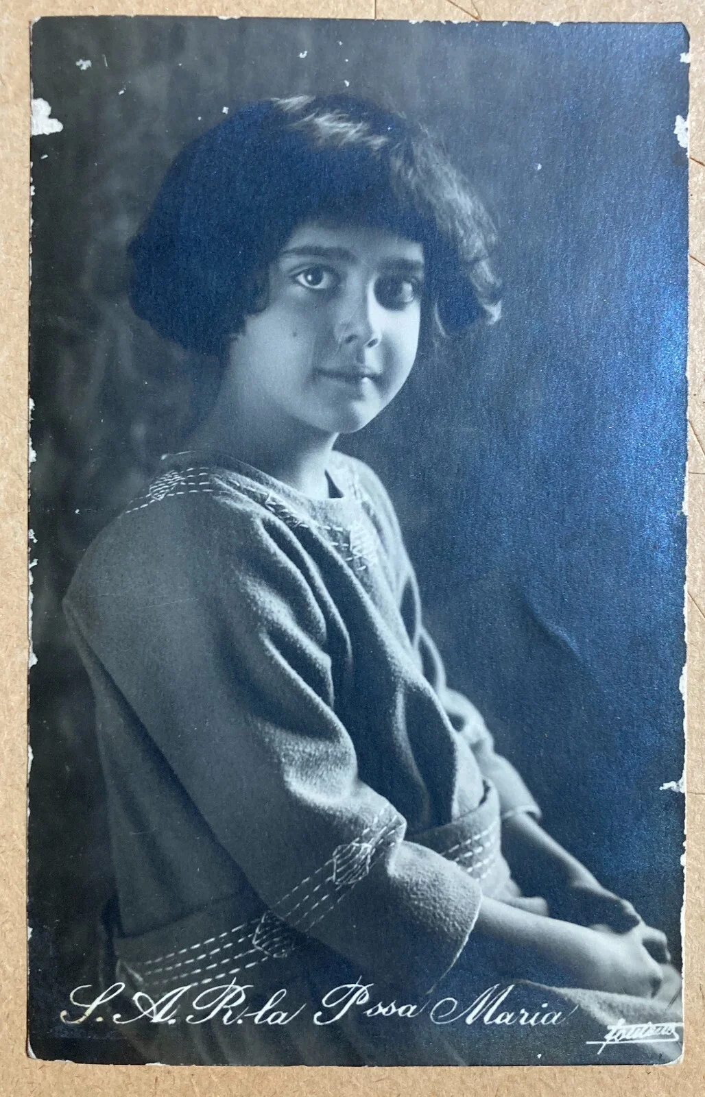 Heraldry, House of Savoy, Princess Maria: Antique Portrait Photograph