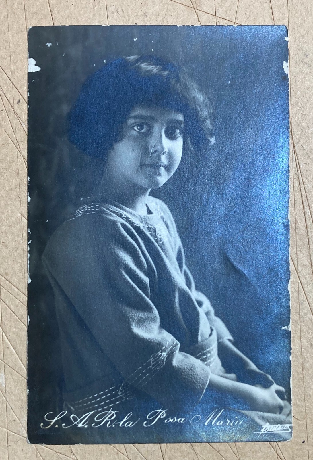 Araldica, Casata Sabauda, Principessa Maria: Antica Fotografia Ritratto