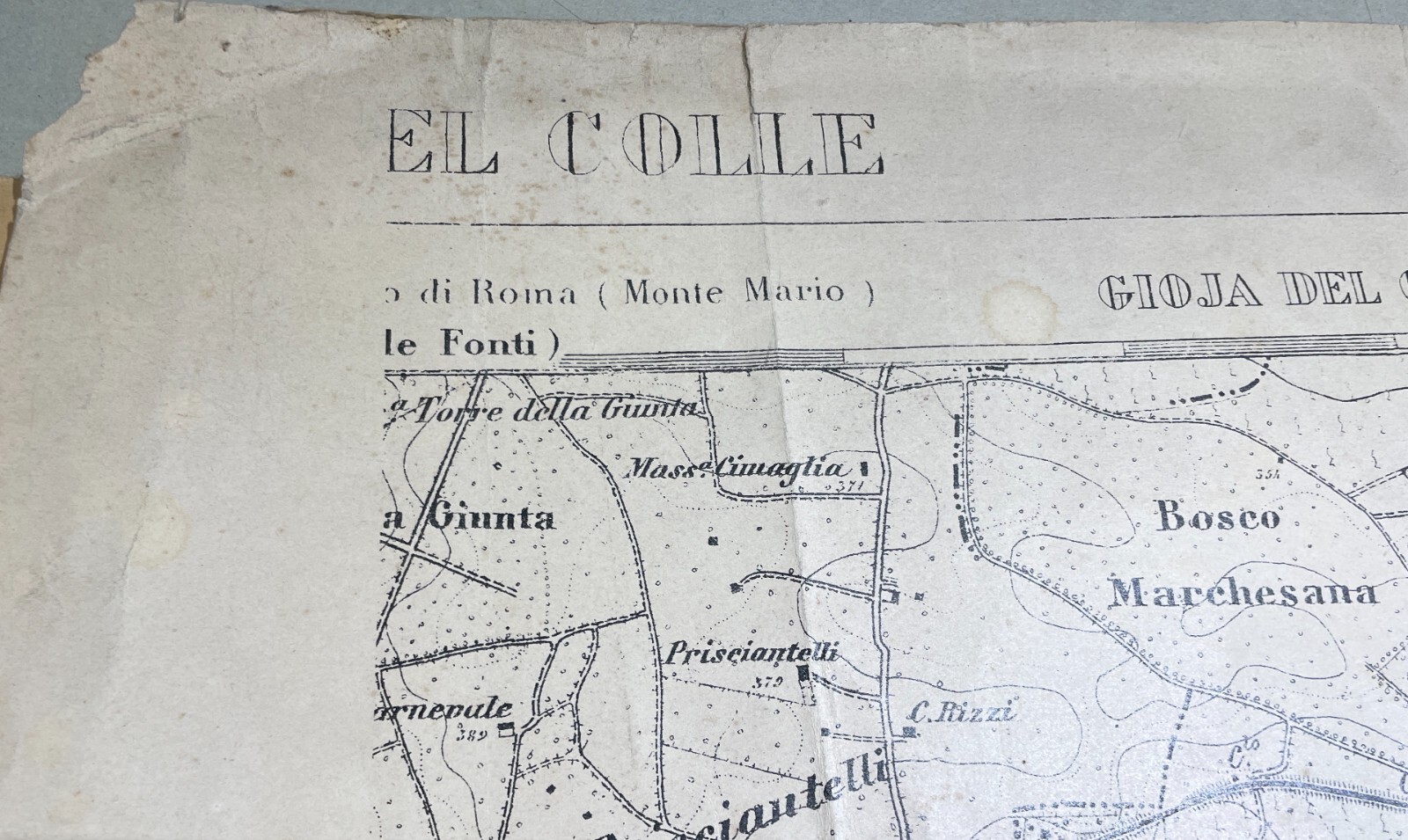 Puglia   Dintorni Di Gioia Del Colle   Cartografia d'Epoca   Masserie   Viabilità