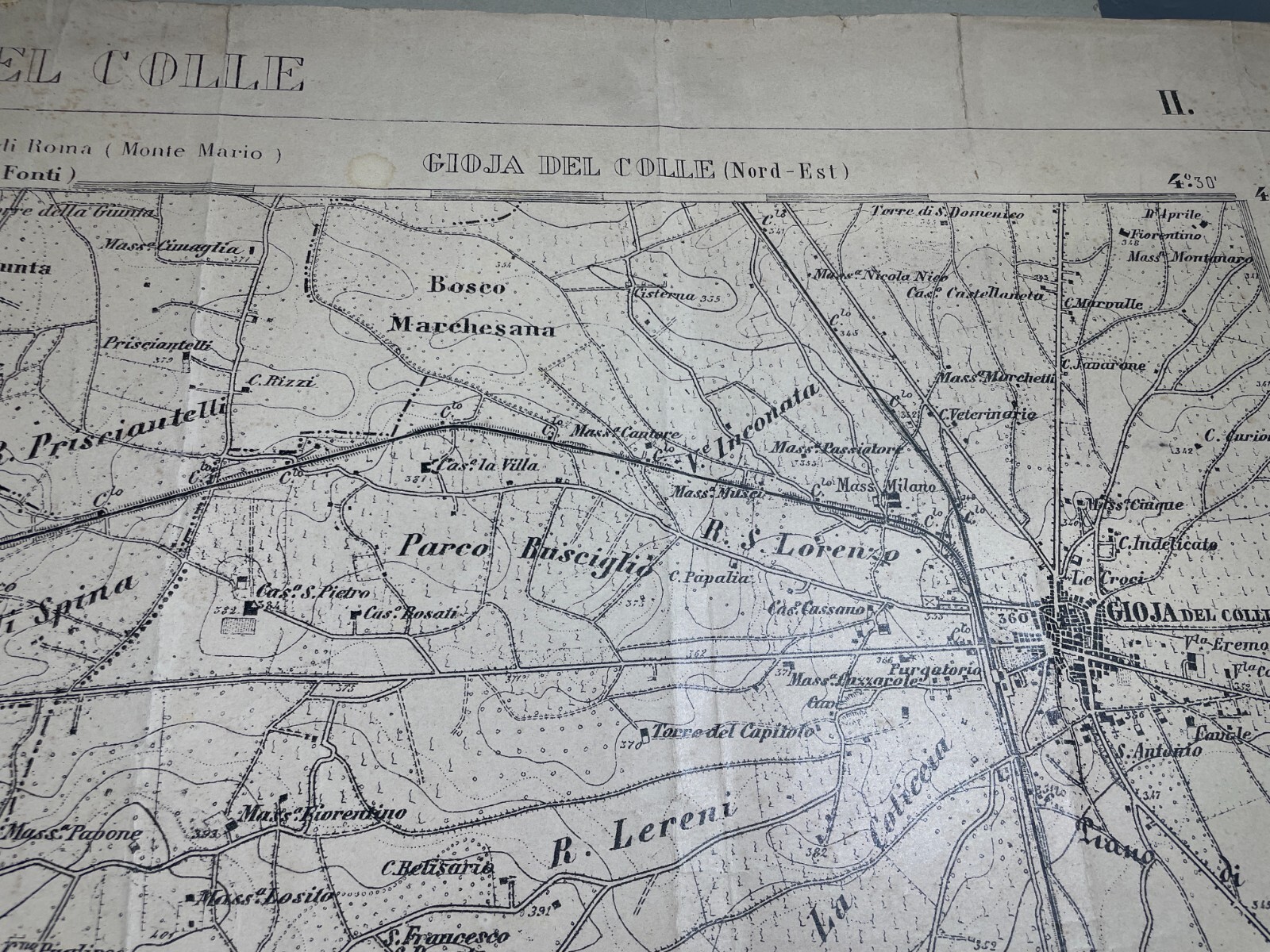Puglia   Dintorni Di Gioia Del Colle   Cartografia d'Epoca   Masserie   Viabilità