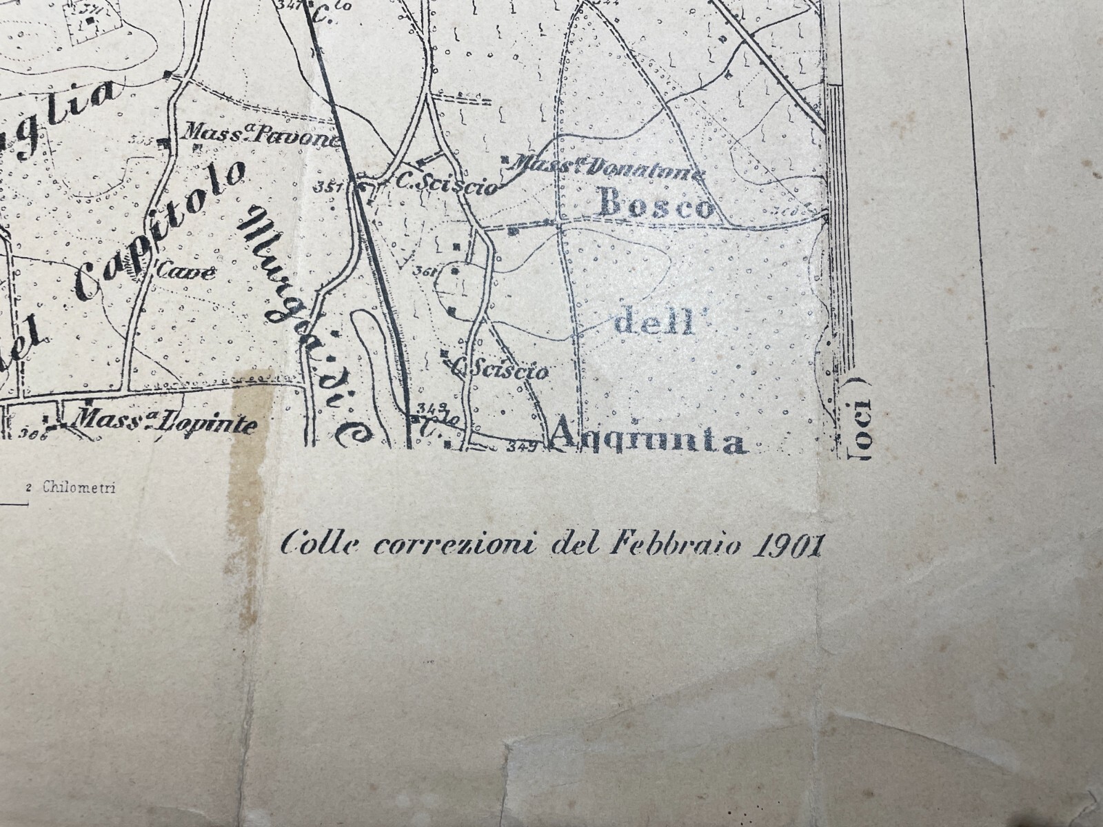 Puglia   Dintorni Di Gioia Del Colle   Cartografia d'Epoca   Masserie   Viabilità