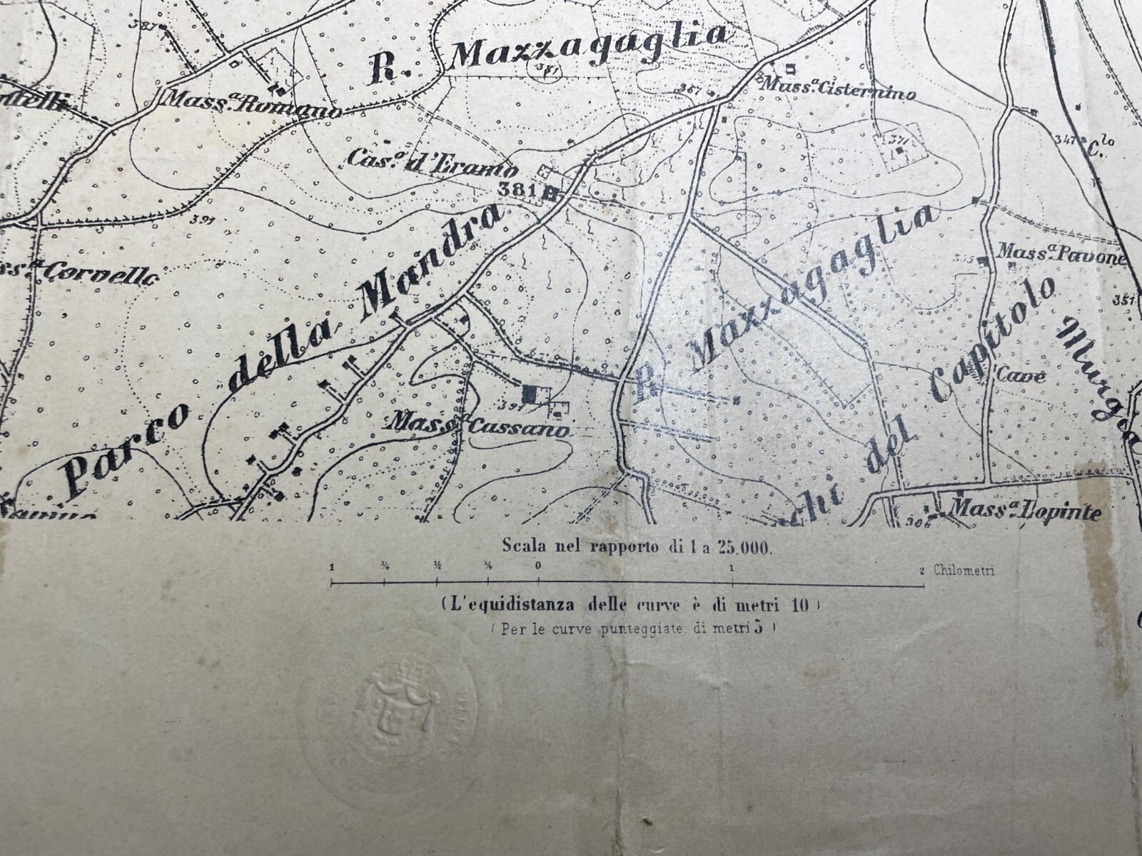 Puglia   Dintorni Di Gioia Del Colle   Cartografia d'Epoca   Masserie   Viabilità