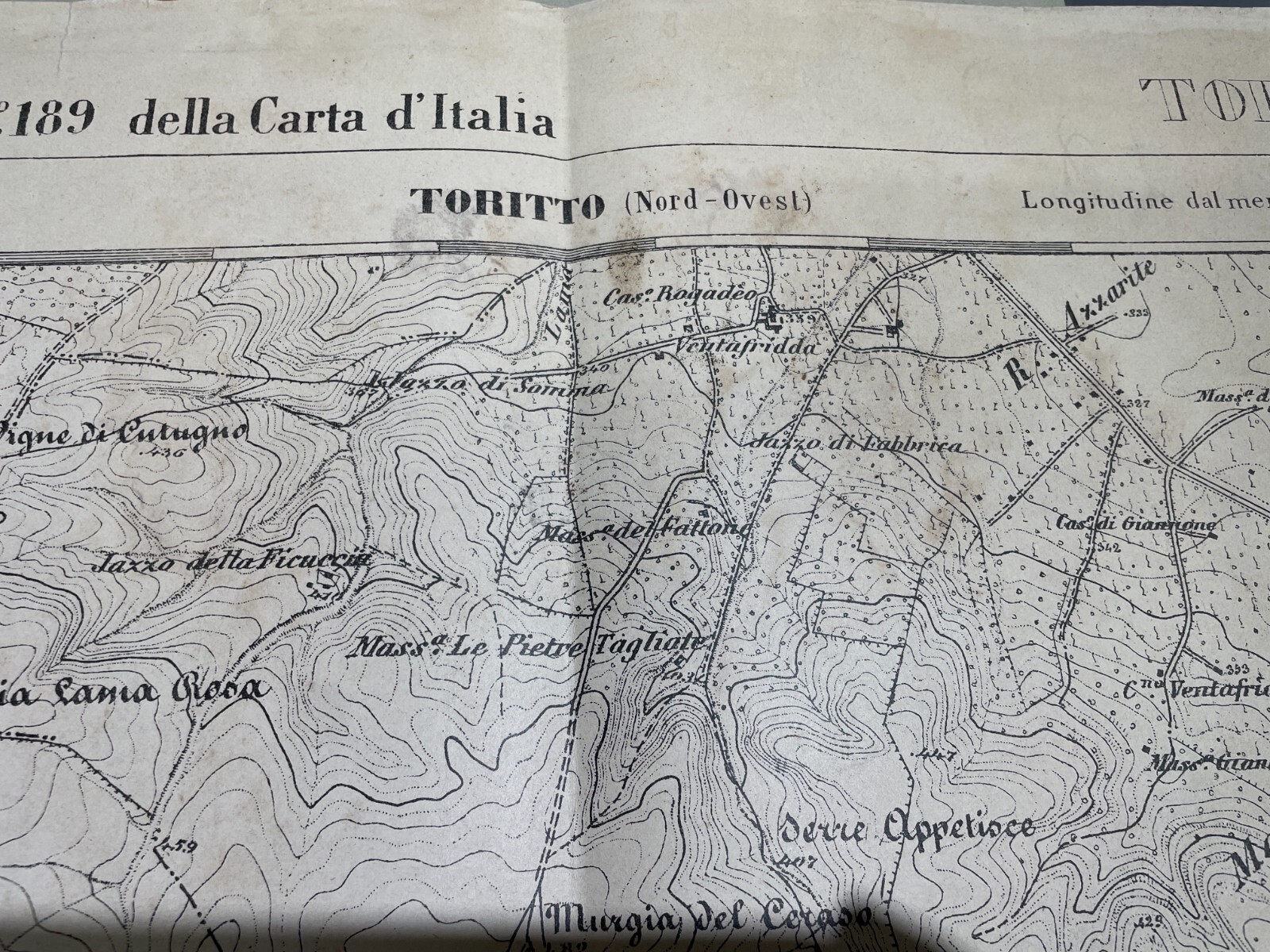 Puglia   Provincia Di Bari   Dintorni Di Toritto   Cartografia   Masserie