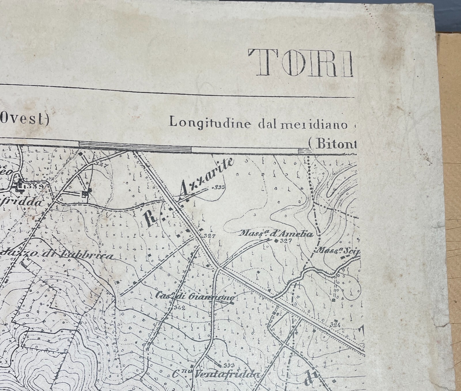 Puglia   Provincia Di Bari   Dintorni Di Toritto   Cartografia   Masserie