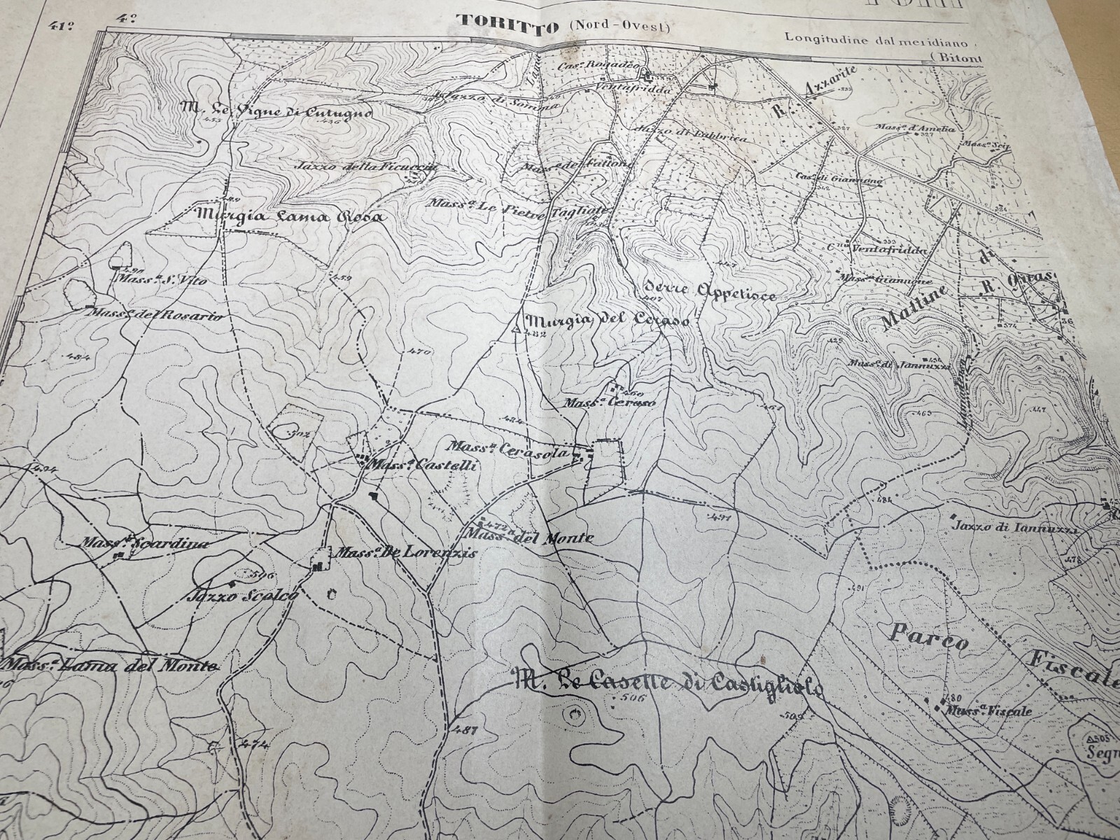 Puglia   Provincia Di Bari   Dintorni Di Toritto   Cartografia   Masserie