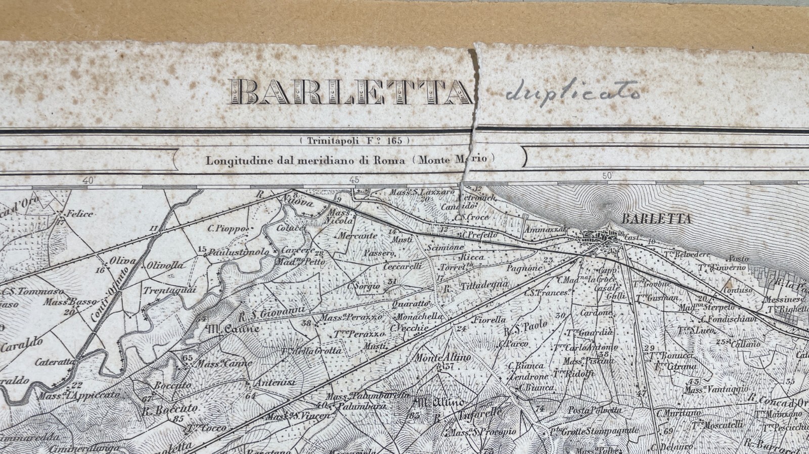 Puglia: Dintorni Di Barletta, Canosa, Andria. Antica Cartografia, Masserie E Viabilità
