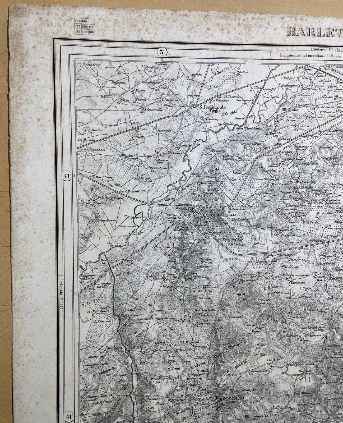 Puglia: Dintorni Di Barletta, Canosa, Andria. Antica Cartografia, Masserie E Viabilità