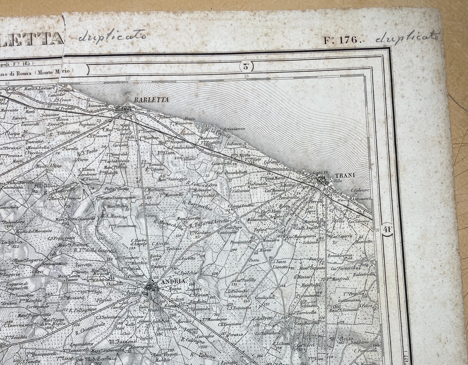 Puglia: Dintorni Di Barletta, Canosa, Andria. Antica Cartografia, Masserie E Viabilità