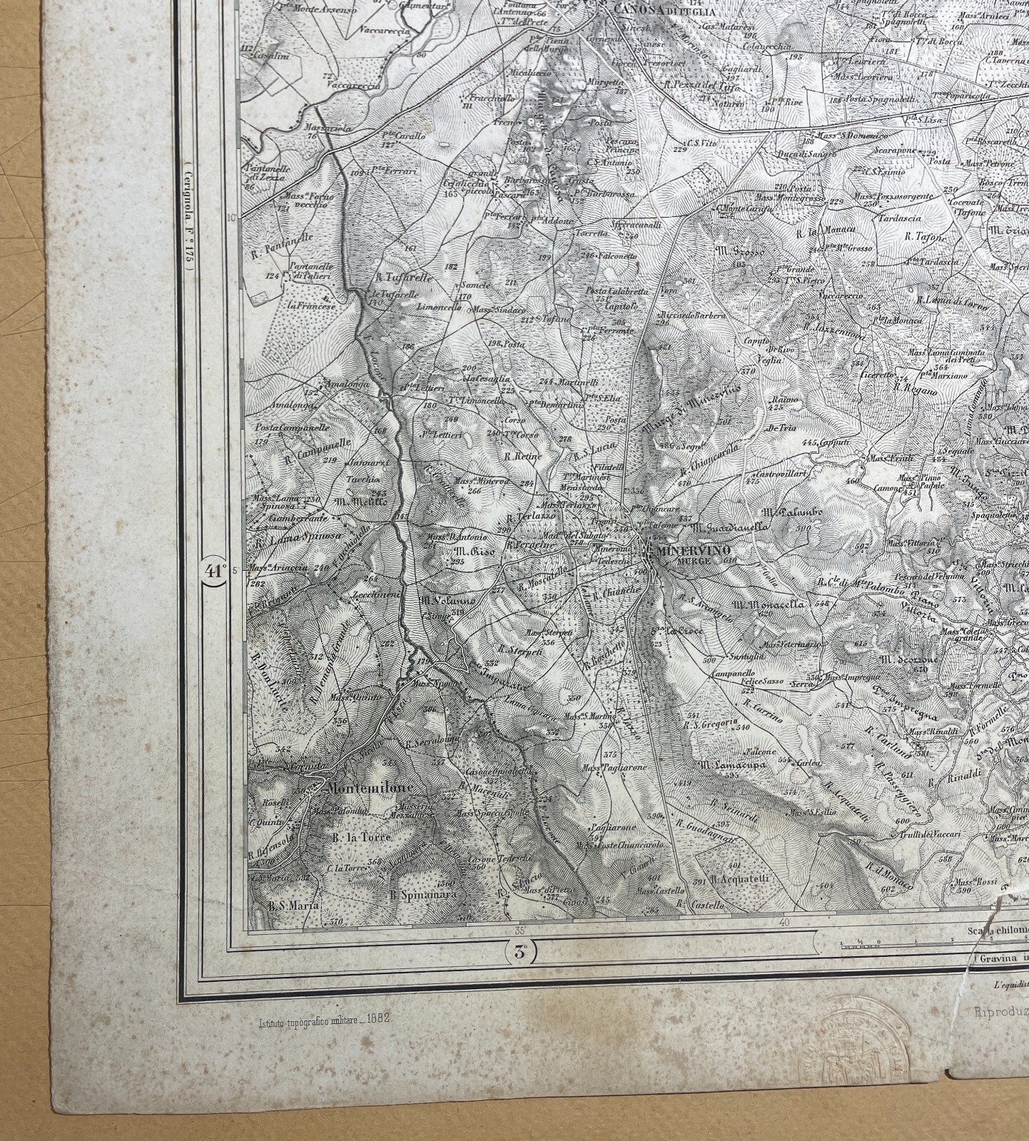 Puglia: Dintorni Di Barletta, Canosa, Andria. Antica Cartografia, Masserie E Viabilità