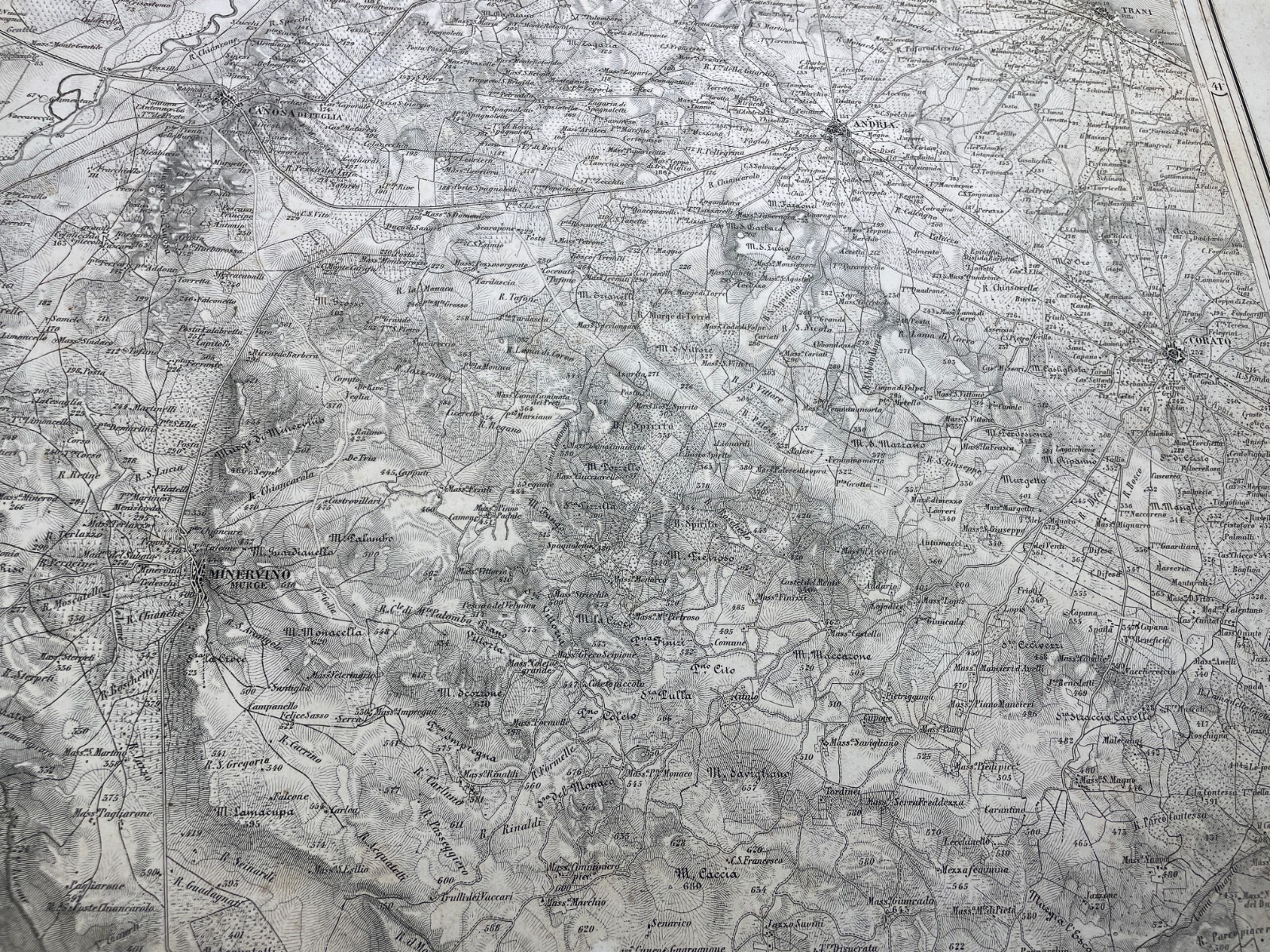 Puglia: Dintorni Di Barletta, Canosa, Andria. Antica Cartografia, Masserie E Viabilità