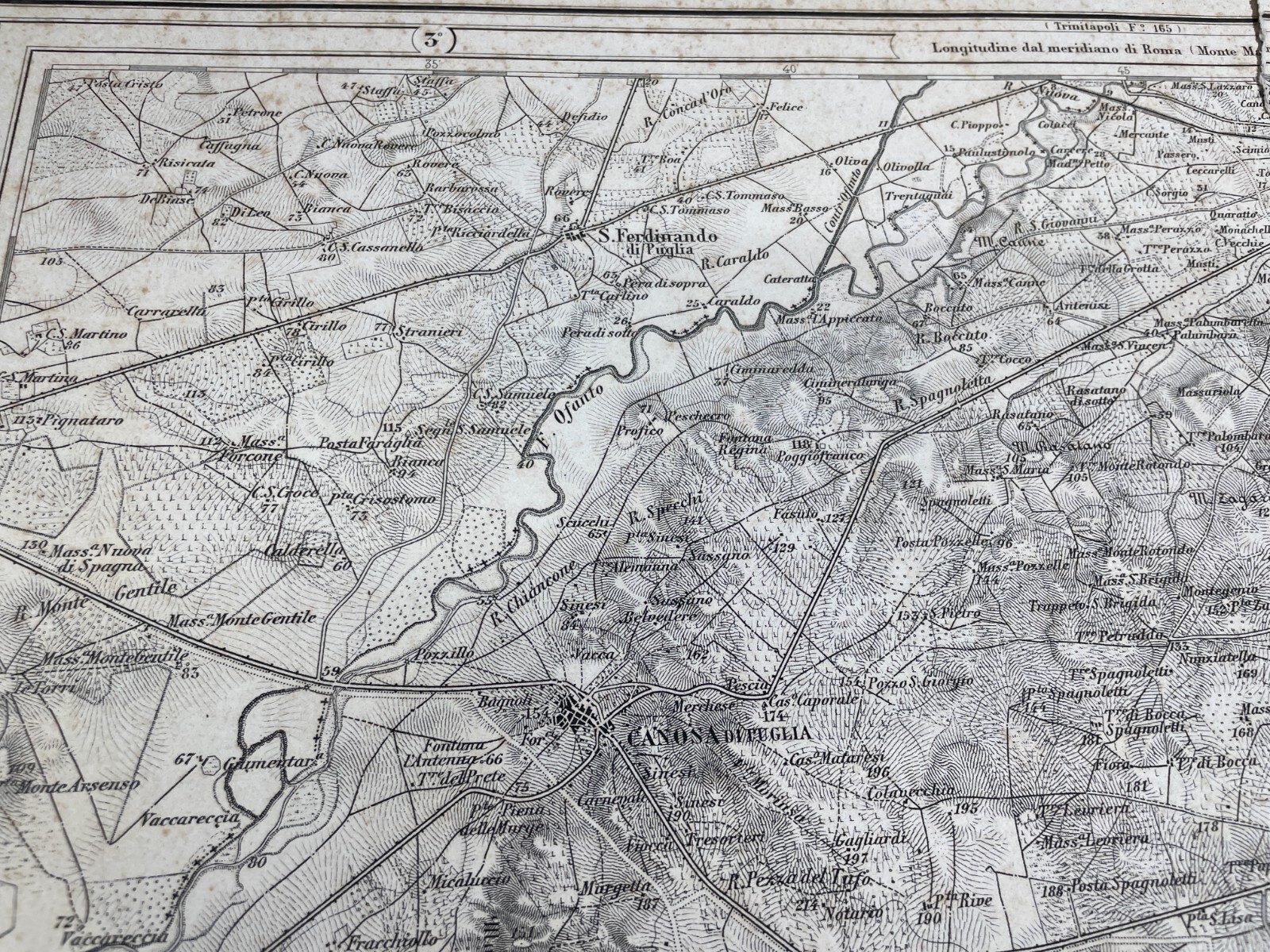 Puglia: Dintorni Di Barletta, Canosa, Andria. Antica Cartografia, Masserie E Viabilità