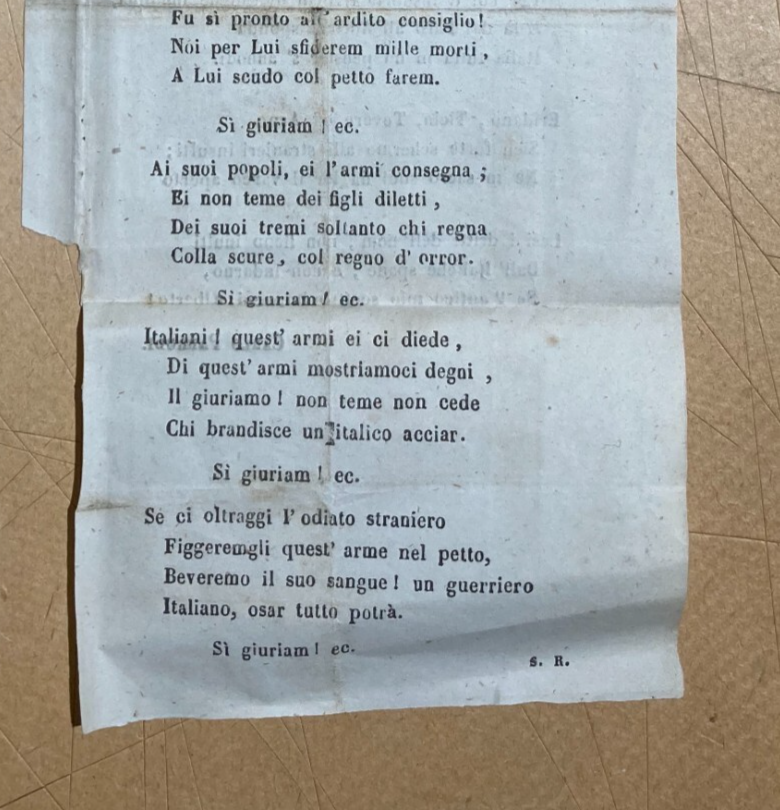 Risorgimento, Liguria, Genova: Carlo Alberto, Napoleone, Carlo Parrodi   Foglio Volante