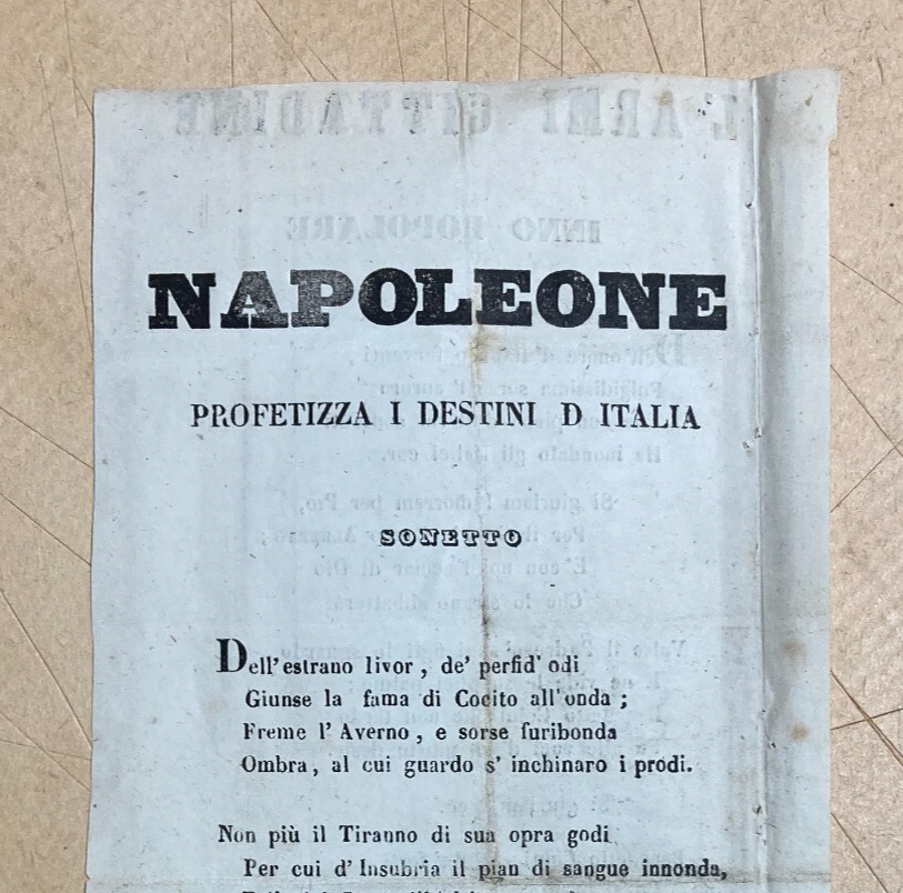 Risorgimento, Liguria, Genova: Carlo Alberto, Napoleone, Carlo Parrodi   Foglio Volante