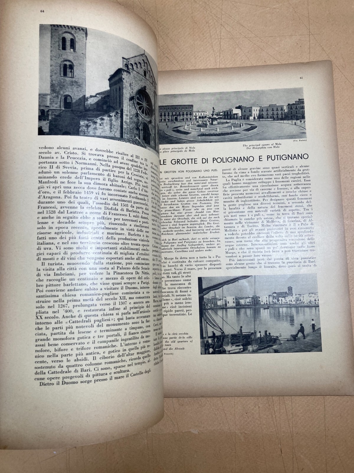 Bari E Provincia: Castel Del Monte, Arte, Folklore E Turismo   Antico Volume Illustrato