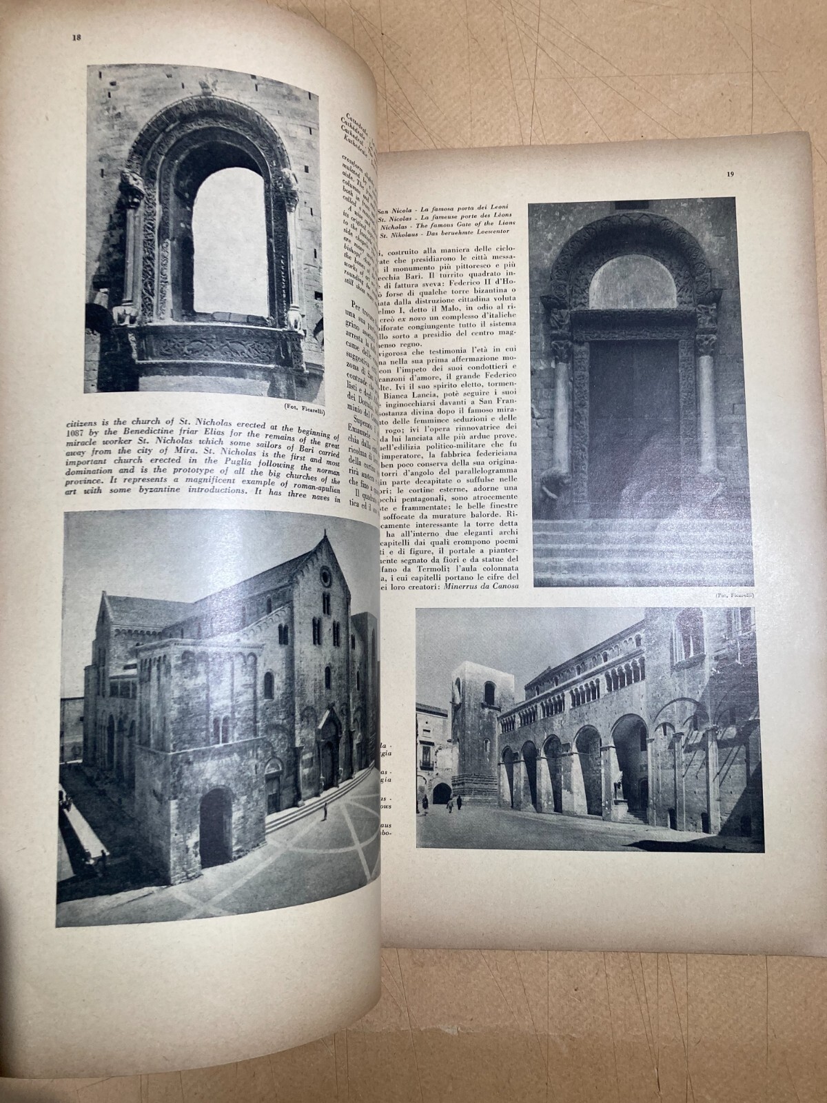 Bari E Provincia: Castel Del Monte, Arte, Folklore E Turismo   Antico Volume Illustrato