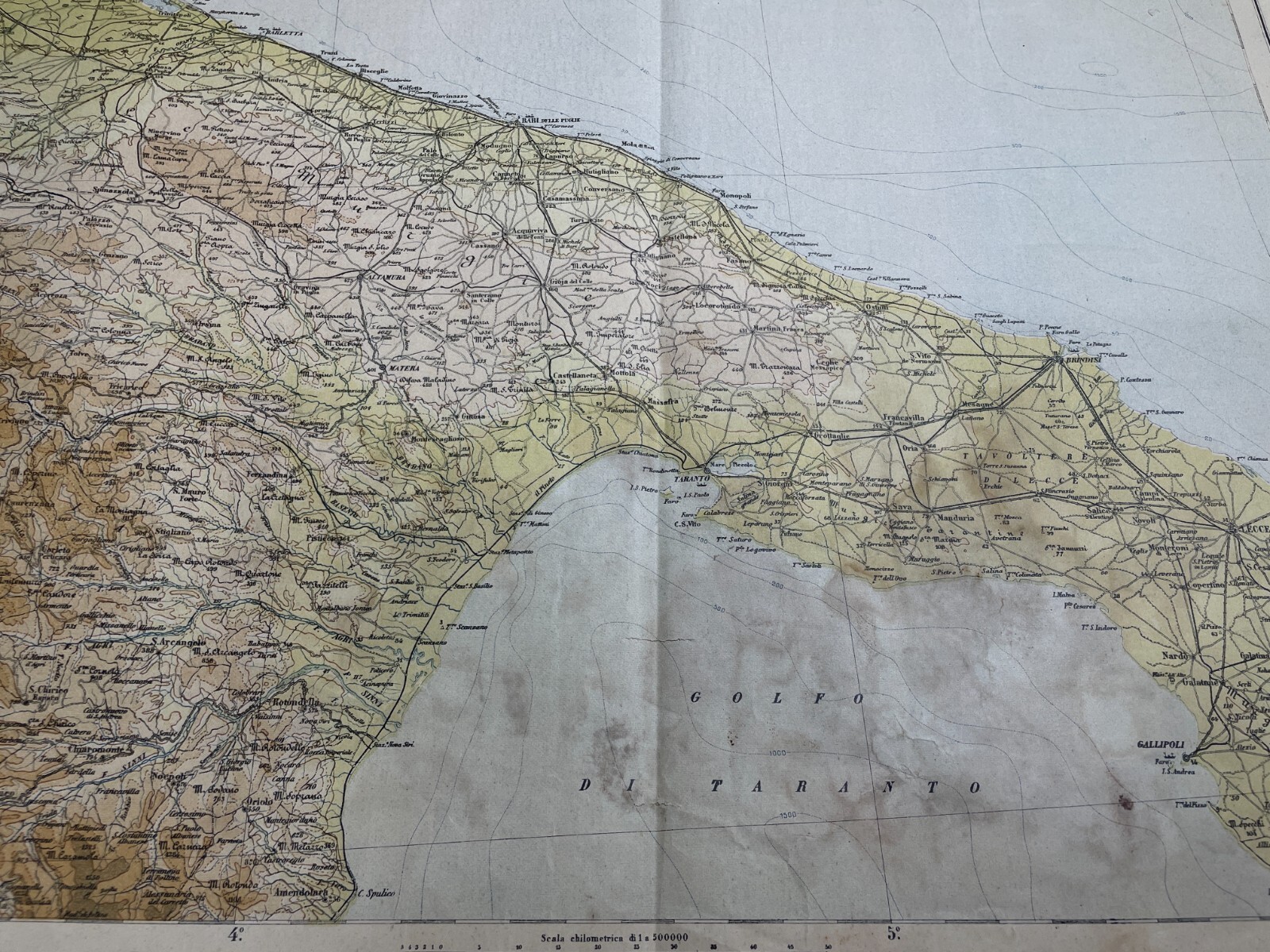 Puglia, Basilicata, Bari, Potenza, Salento, Taranto, Policastro: Antica Cartografia
