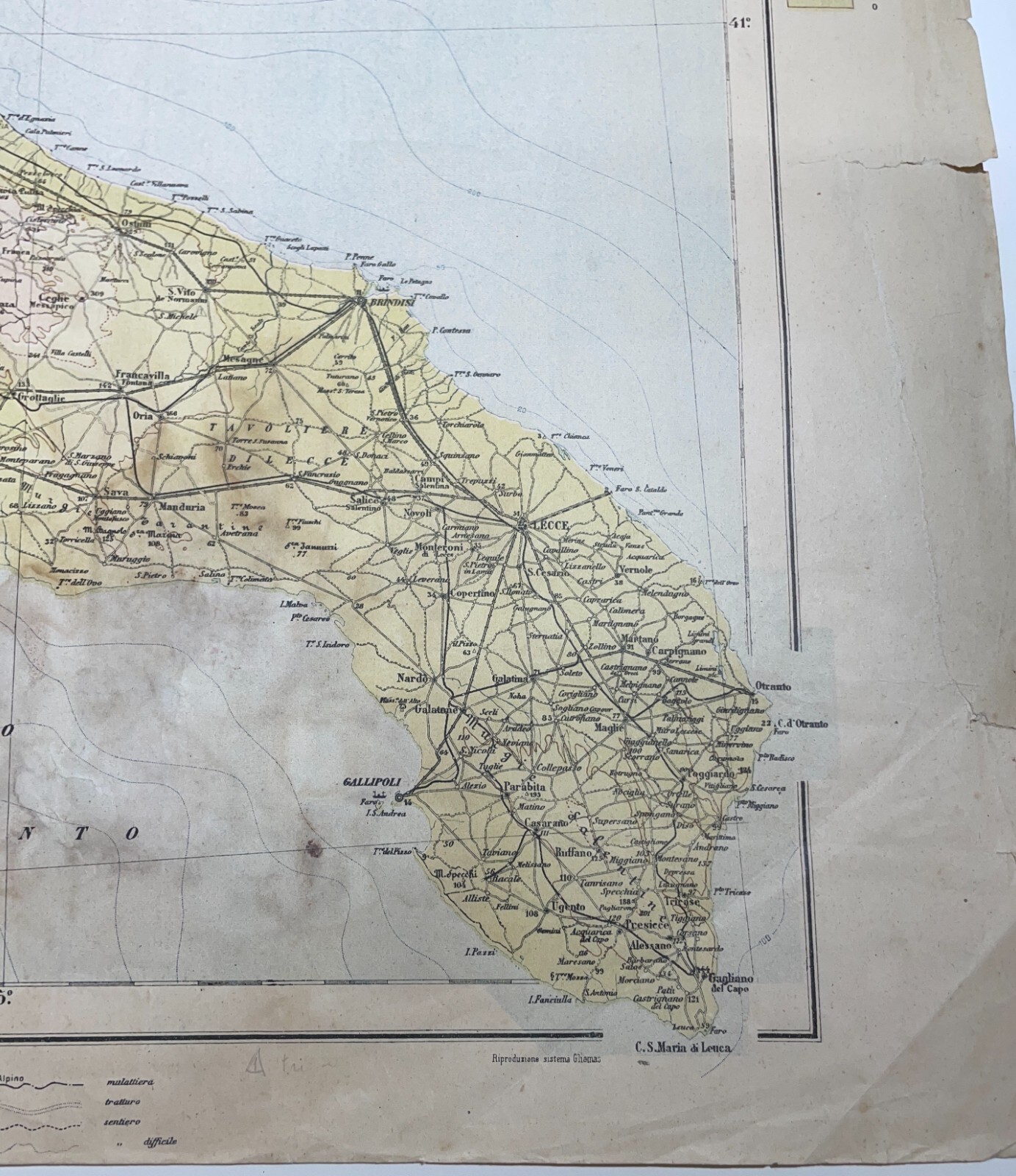 Puglia, Basilicata, Bari, Potenza, Salento, Taranto, Policastro: Antica Cartografia