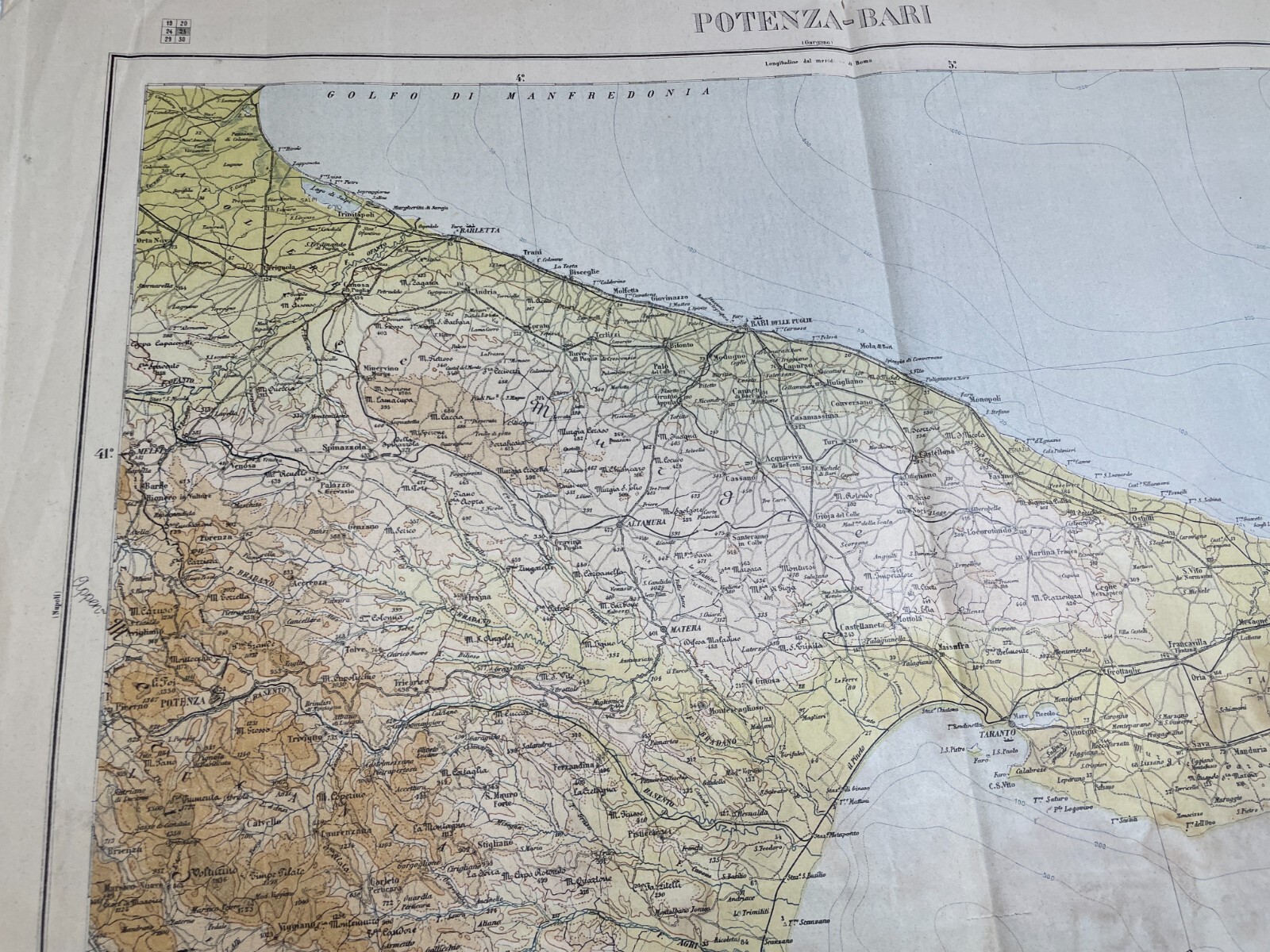 Puglia, Basilicata, Bari, Potenza, Salento, Taranto, Policastro: Antica Cartografia