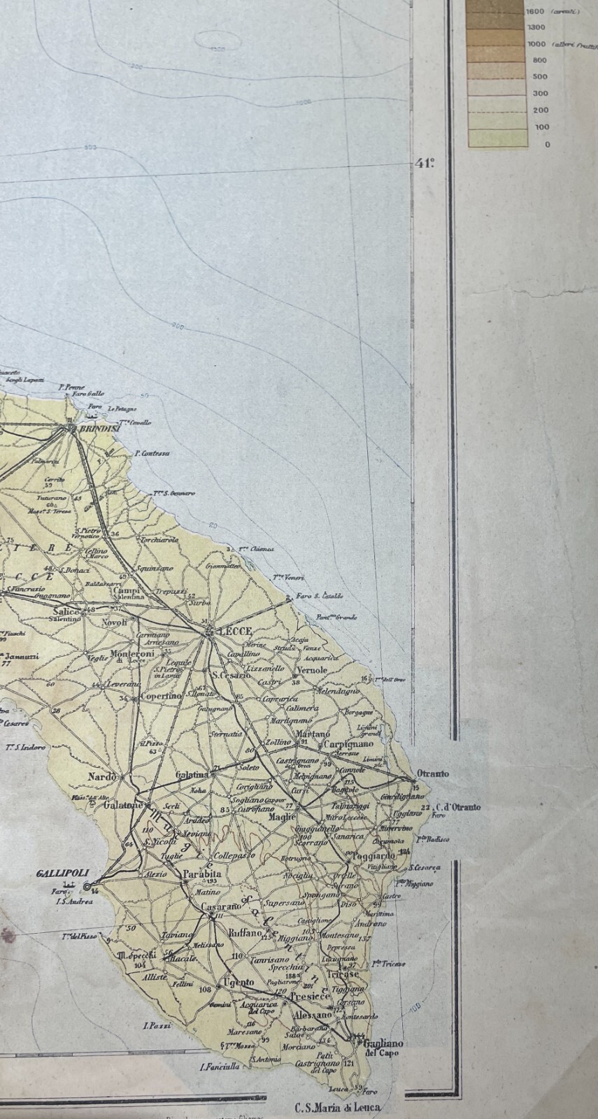 Puglia, Basilicata, Bari, Potenza, Salento, Taranto, Policastro: Antica Cartografia