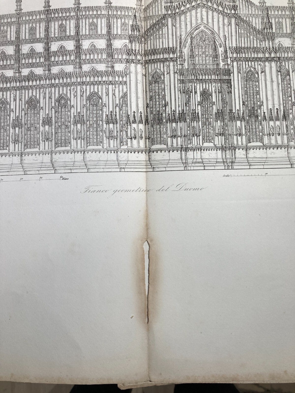 Architettura In Lombardia: Milano, Prospettiva Laterale Del Duomo. Antica Incisione