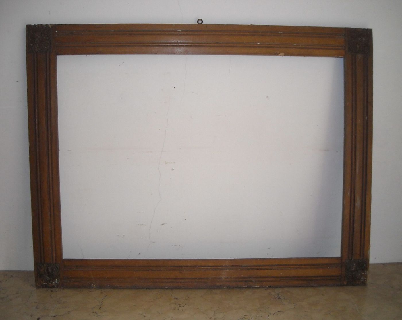 Antica Cornice Decorativa Con Angoli Fiorati, Grandi Dimensioni, Primo '900