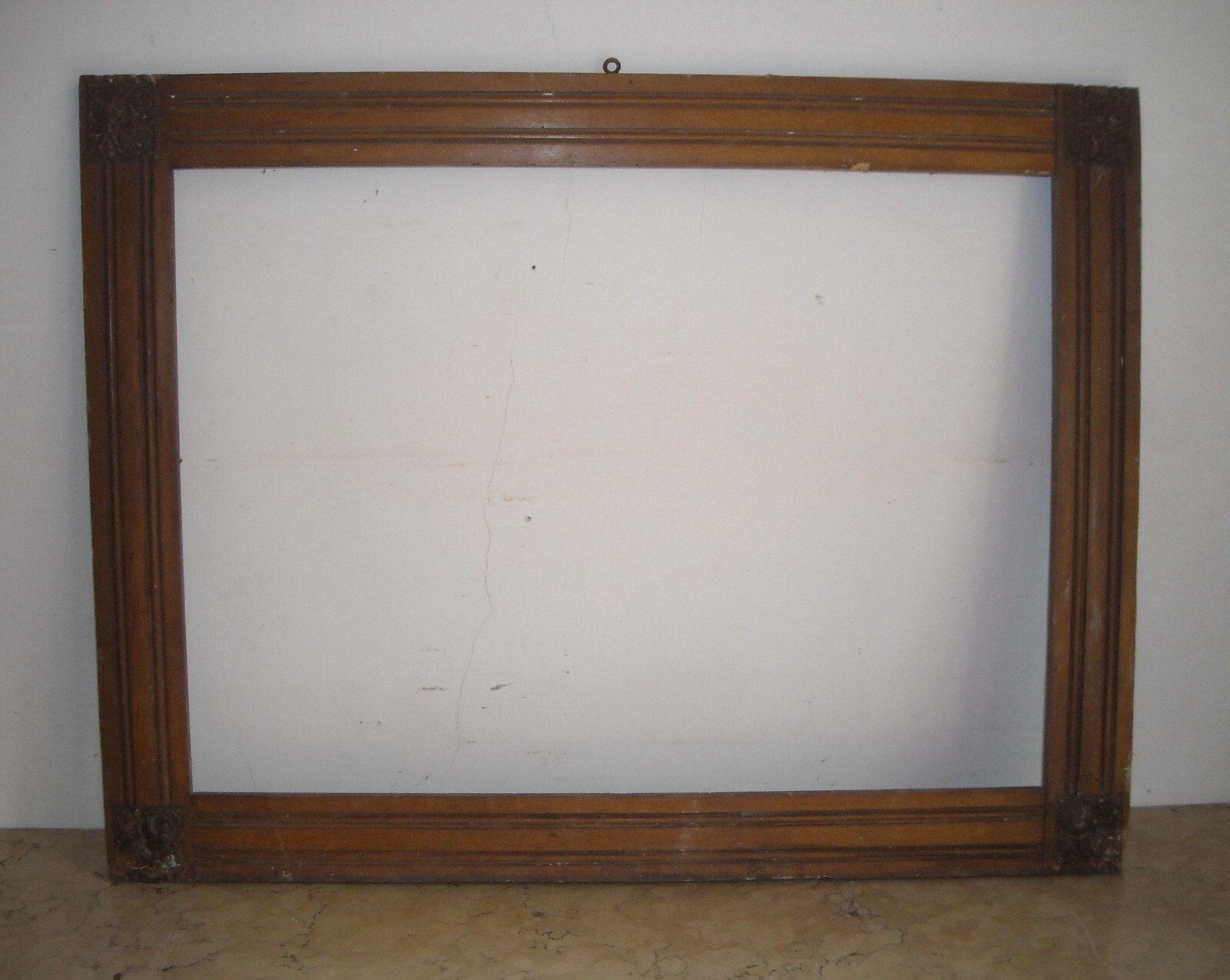 Antica Cornice Decorativa Con Angoli Fiorati, Grandi Dimensioni, Primo '900