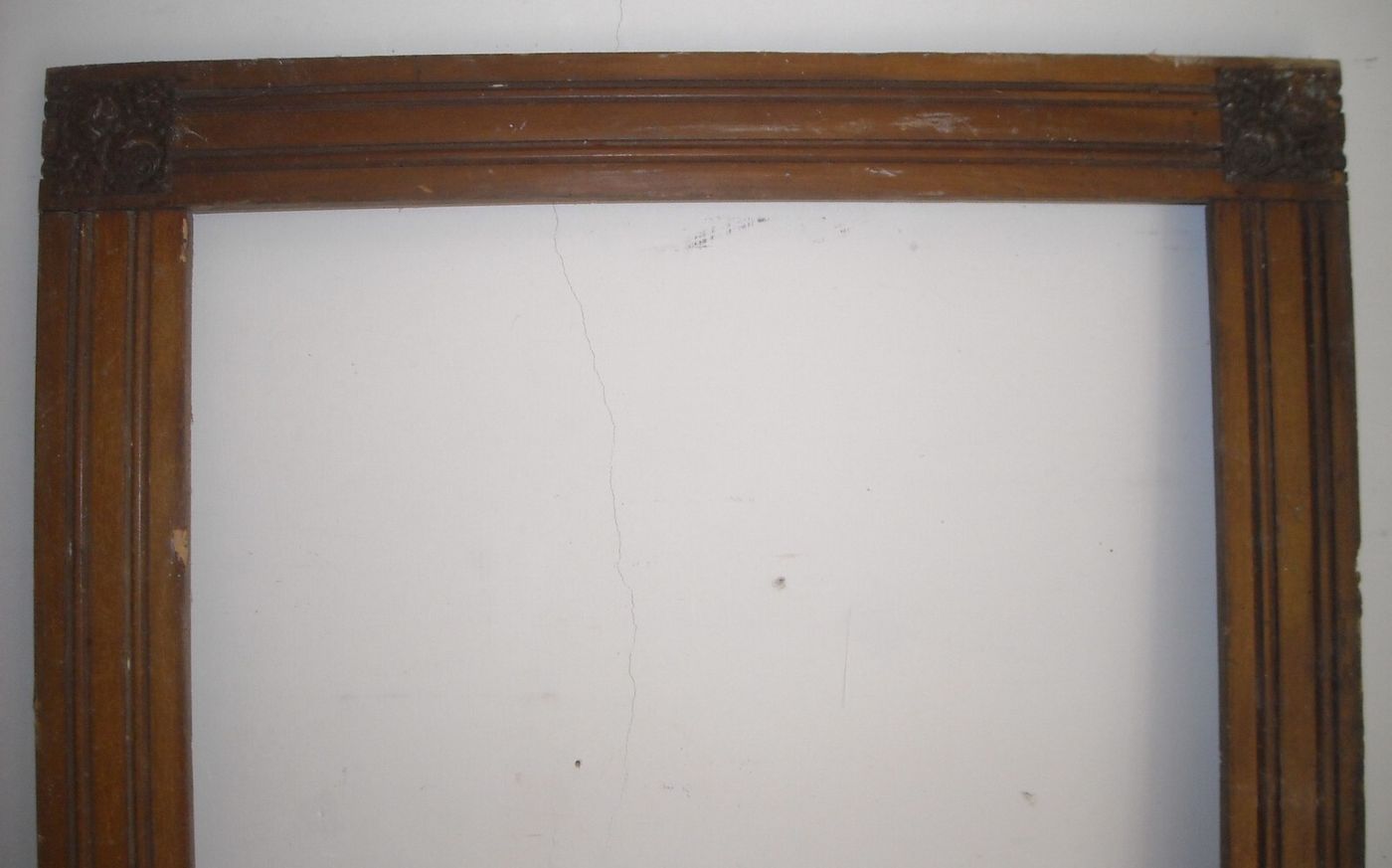 Antica Cornice Decorativa Con Angoli Fiorati, Grandi Dimensioni, Primo '900