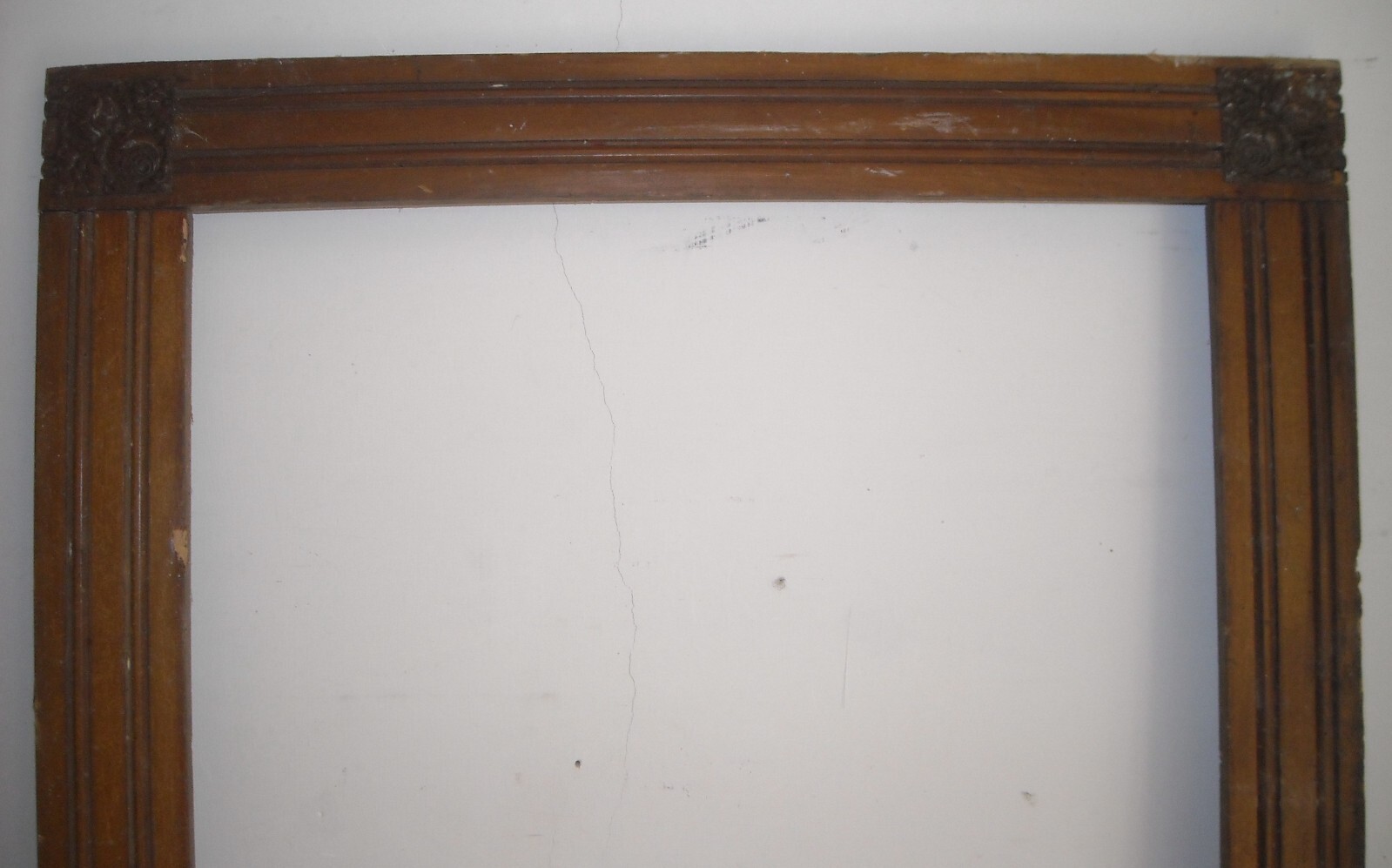 Antica Cornice Decorativa Con Angoli Fiorati, Grandi Dimensioni, Primo '900