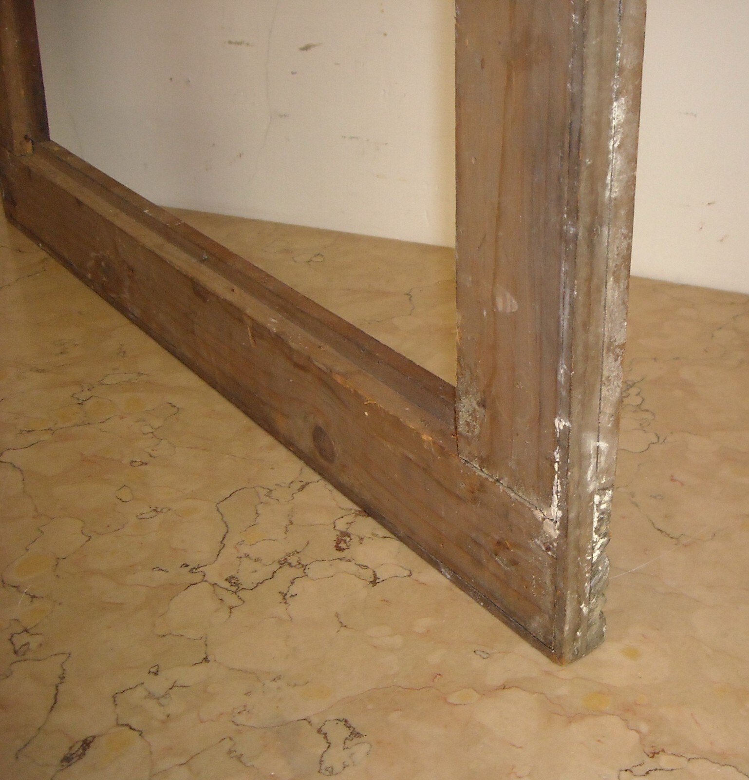 Antica Cornice Decorativa Con Angoli Fiorati, Grandi Dimensioni, Primo '900