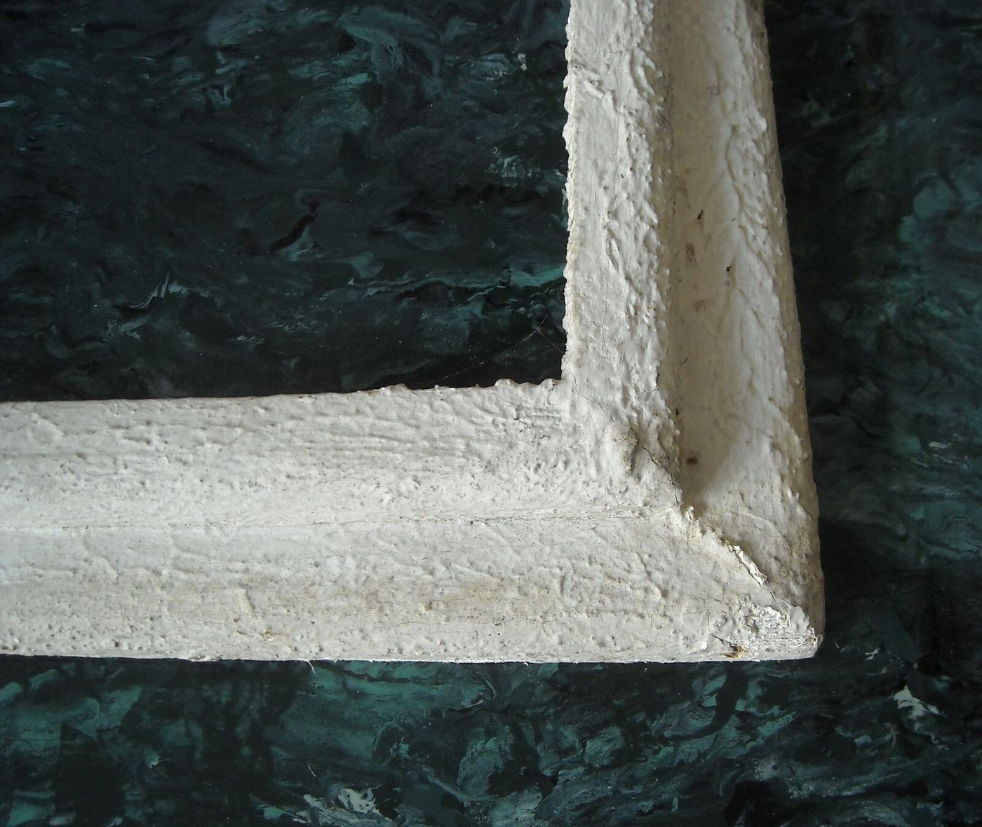 Grande Cornice Laccata d'Epoca Per Dipinti E Opere D'Arte Varia