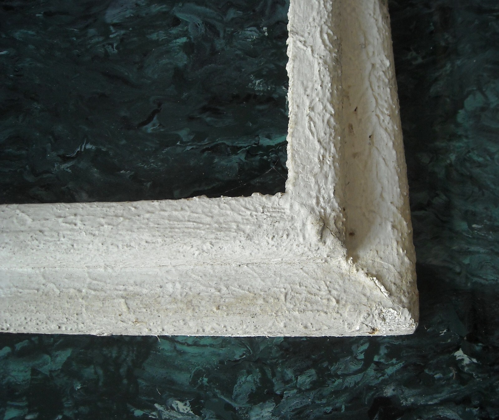 Grande Cornice Laccata d'Epoca Per Dipinti E Opere D'Arte Varia