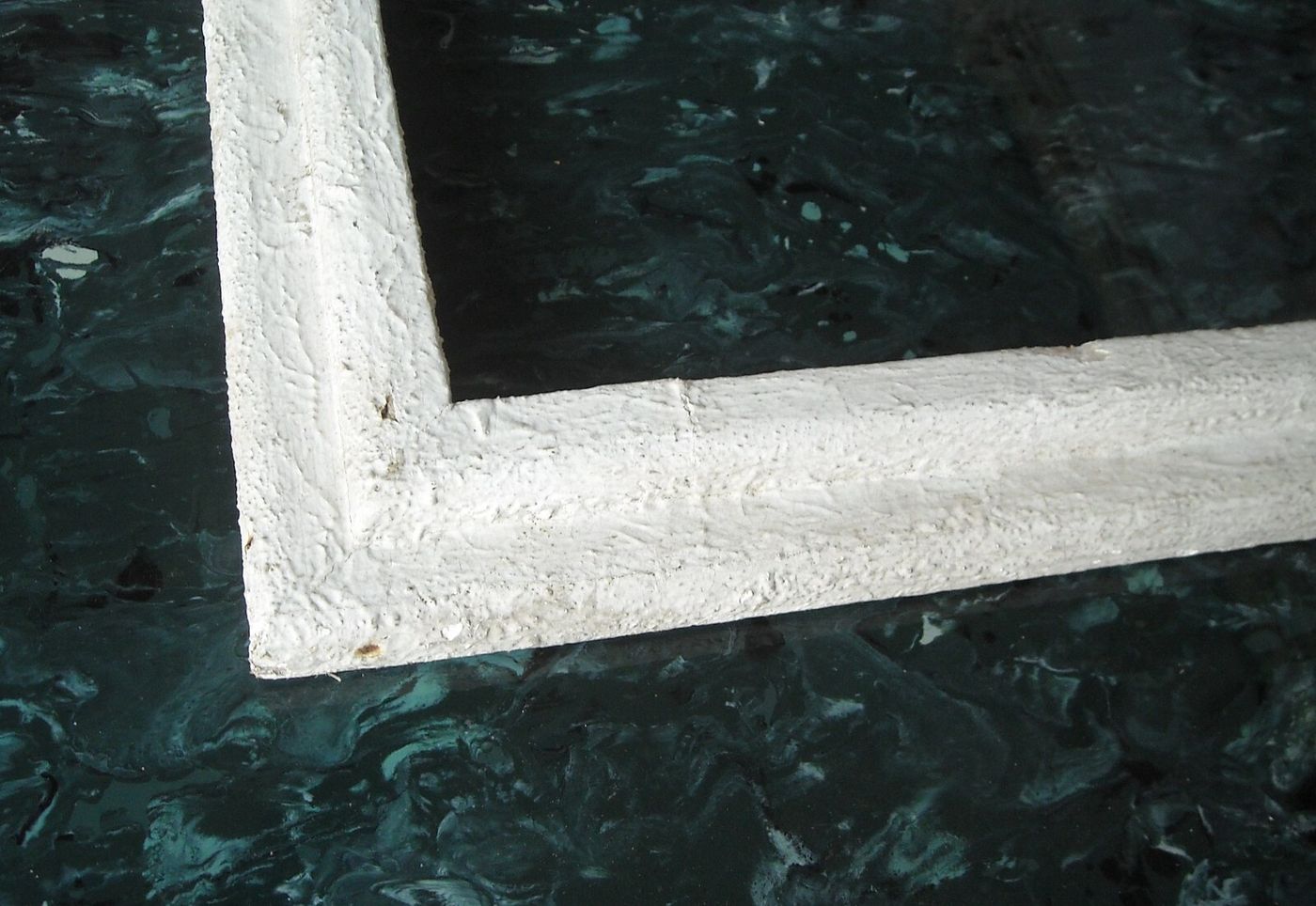 Grande Cornice Laccata d'Epoca Per Dipinti E Opere D'Arte Varia