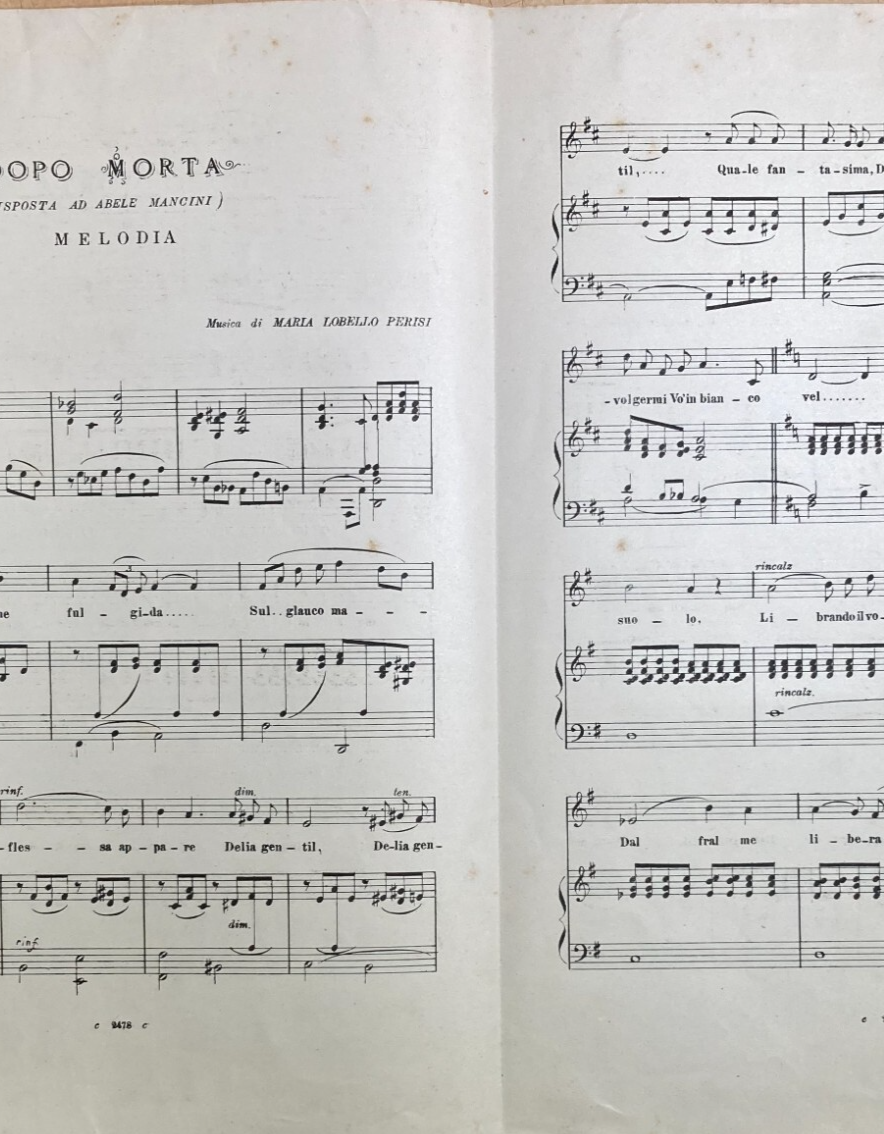 Musica   Antico Spartito Musicale   Basilicata   Melfi   Lobello Perisi   Abele Mancini
