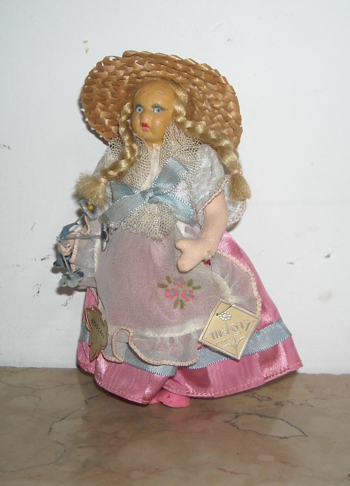 Folklore: Costumi Popolari, Toscana. Produzione Magis, Roma. Bambola Da Collezione d'Epoca