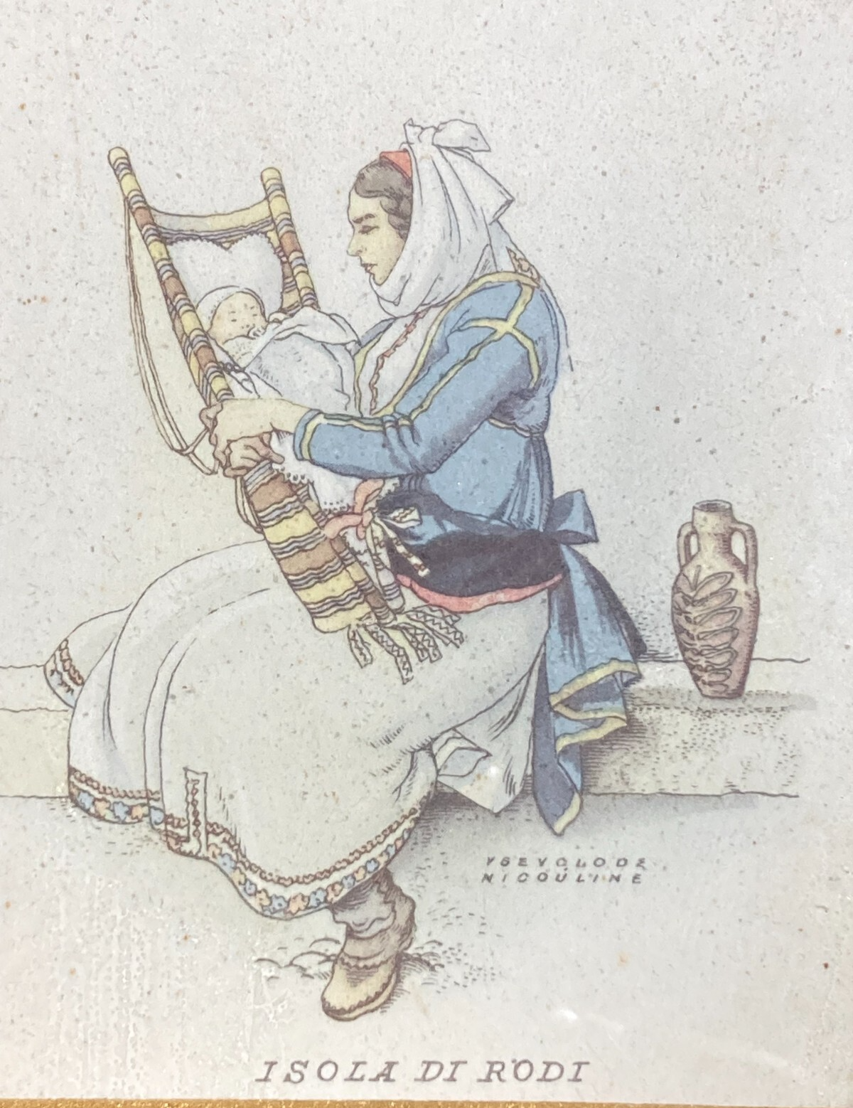 Costumi Popolari E Folklore, Isola Di Rodi, Stampa Di Vsevolod Nicouline
