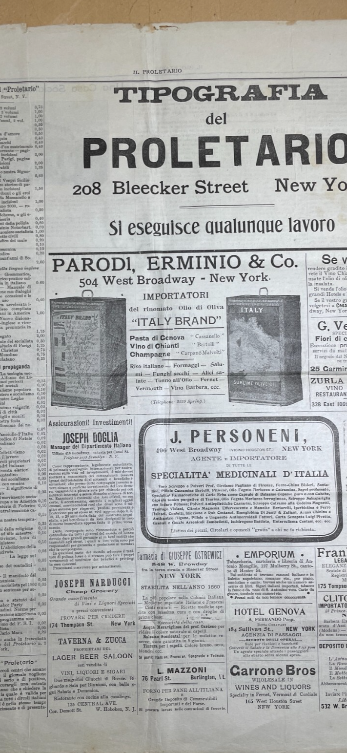Il Proletariato: Organo Dei Socialisti Italiani Negli Stati Uniti, 1 Maggio 1902