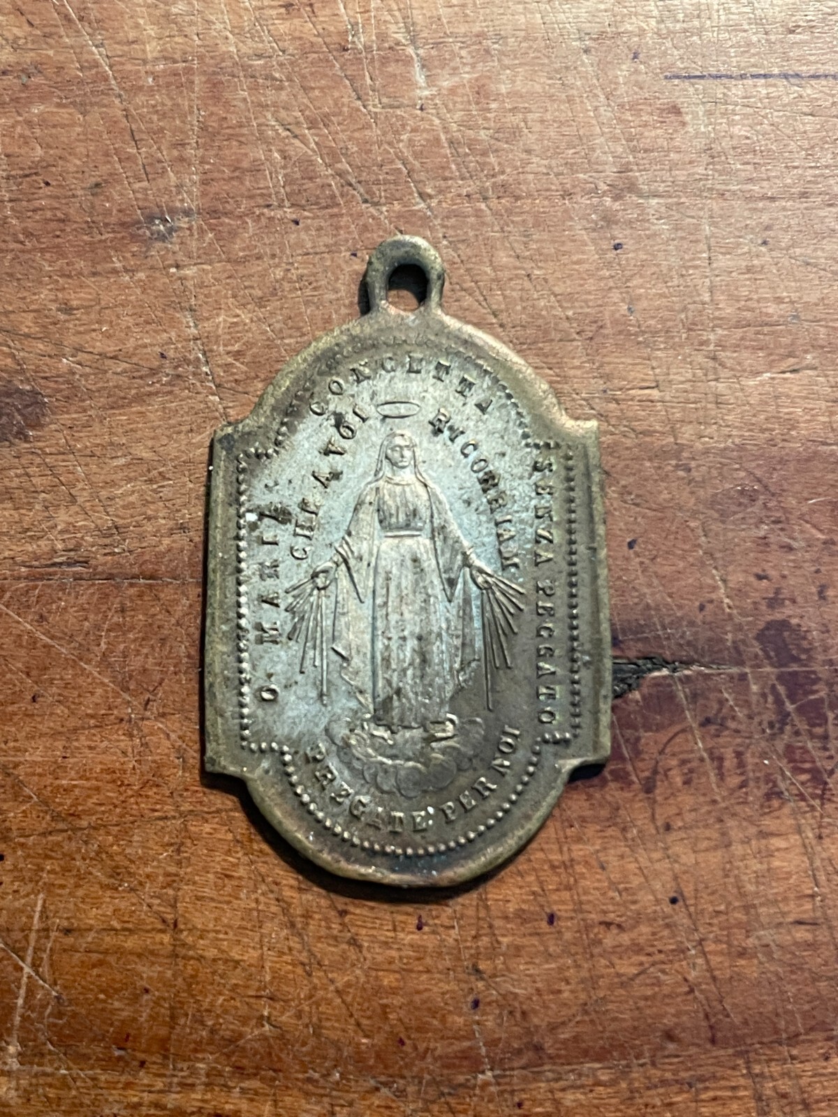 Santa Margherita Da Cortona   Immacolata Concezione   Antica Medaglia Devozionale