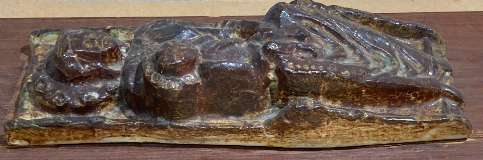 Madonna Con Bambino In Trono, Scultura In Ceramica Policroma, Metà '900