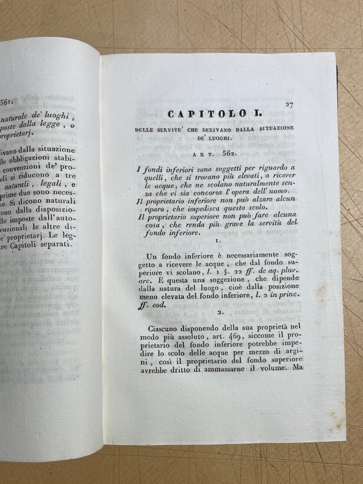 Luigi Morra, Le Servitù Prediali Trattato Legale E Agrario, Napoli 1837