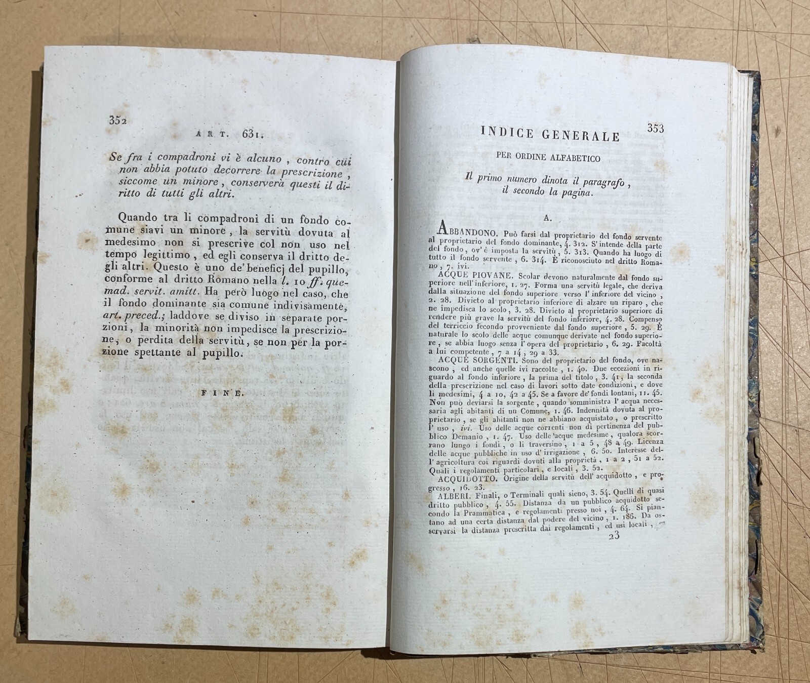 Luigi Morra, Le Servitù Prediali Trattato Legale E Agrario, Napoli 1837