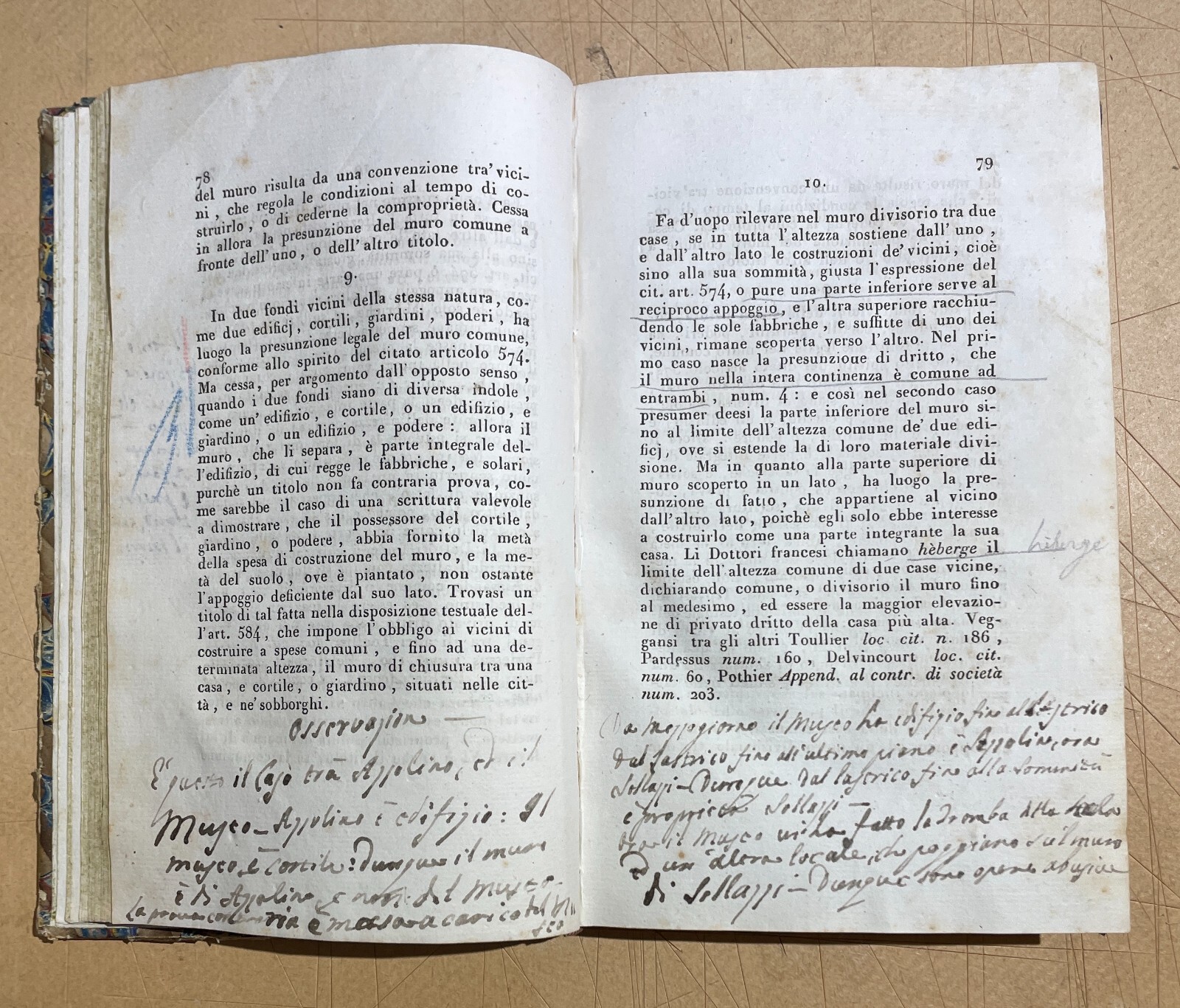 Luigi Morra, Le Servitù Prediali Trattato Legale E Agrario, Napoli 1837
