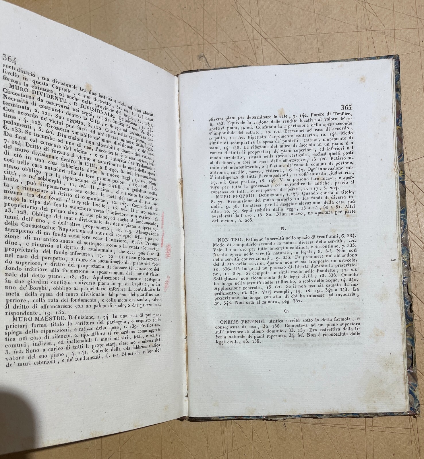 Luigi Morra, Le Servitù Prediali Trattato Legale E Agrario, Napoli 1837