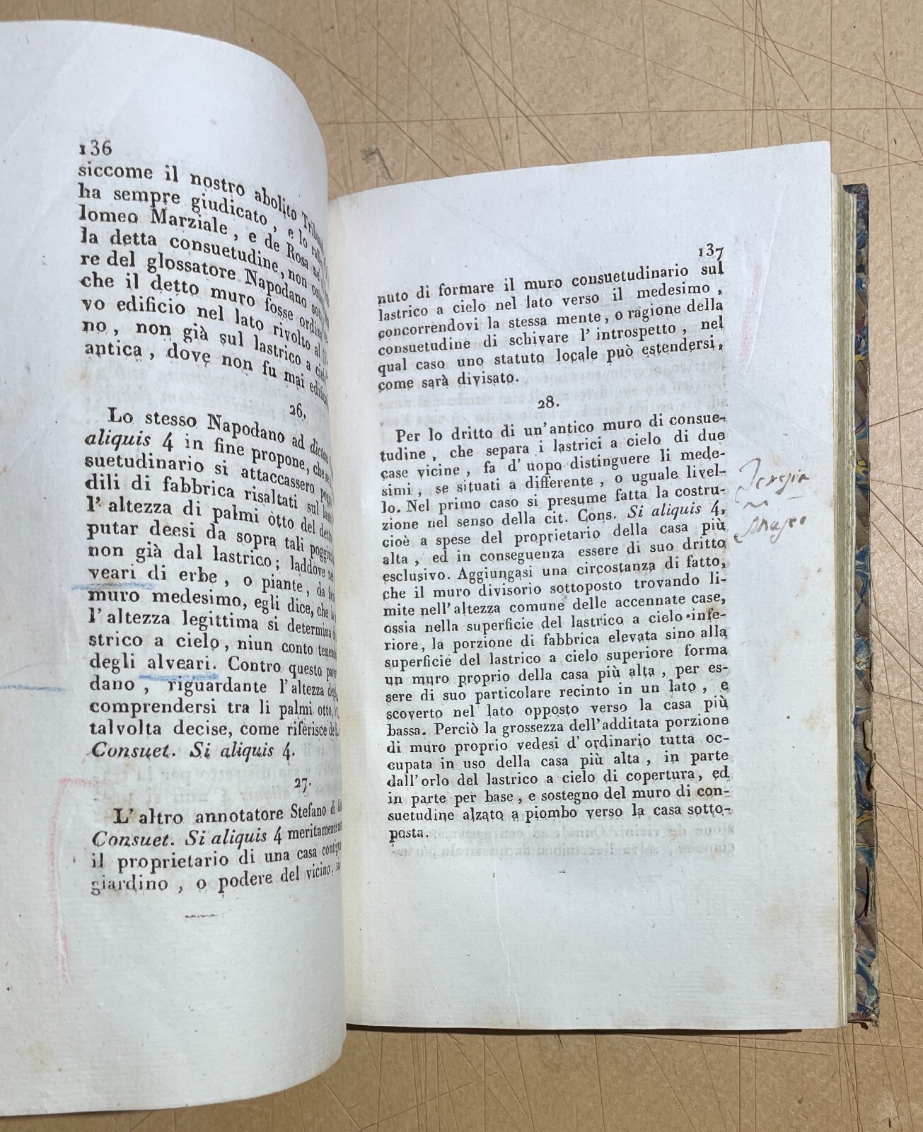 Luigi Morra, Le Servitù Prediali Trattato Legale E Agrario, Napoli 1837