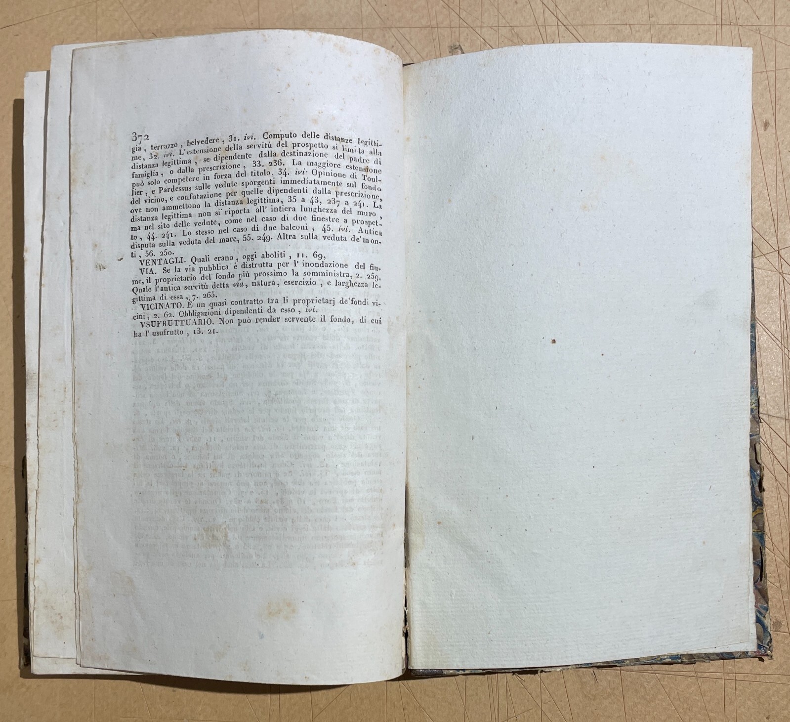 Luigi Morra, Le Servitù Prediali Trattato Legale E Agrario, Napoli 1837