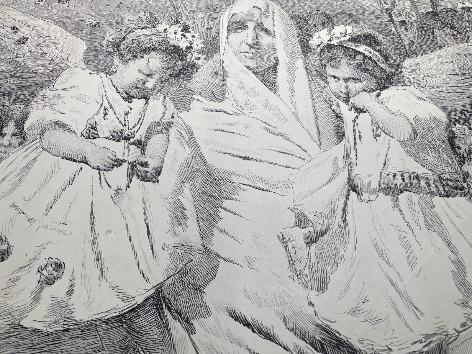 Basilio Cascella, Processione Delle Vergini A Rapino, Litografia