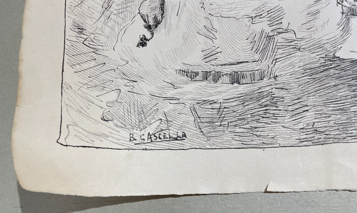 Basilio Cascella, Processione Delle Vergini A Rapino, Litografia
